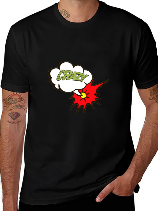 Crazy T-Shirt Black Short Sleeve
