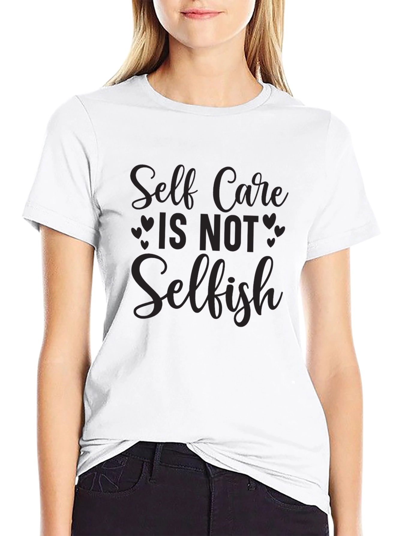 Self Care Is Not Selfish Black T-Shirt