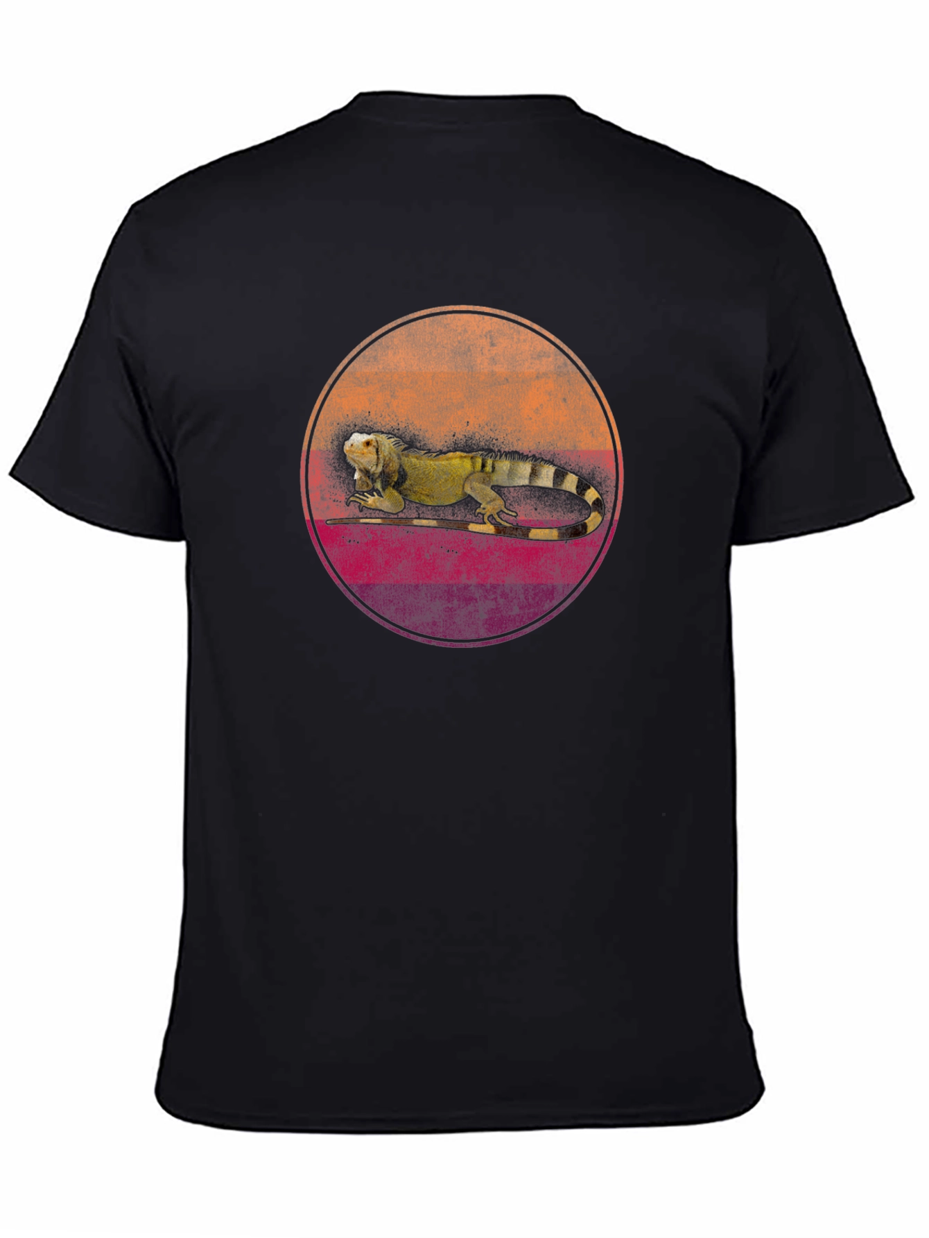 Retro Iguana Graphic Tee - Cool Reptile Design
