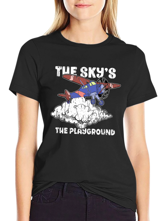 The Skys The Playground Black Graphic T-Shirt