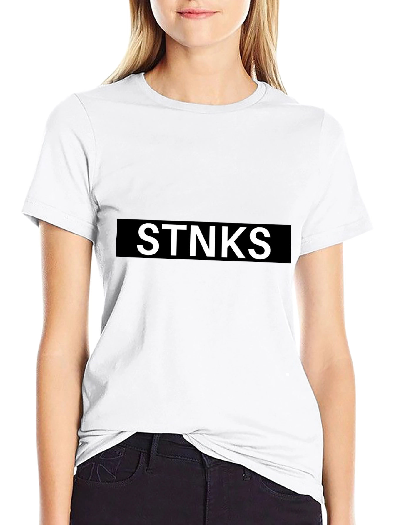 STNKS Black T-Shirt - Trendy Graphic Tee