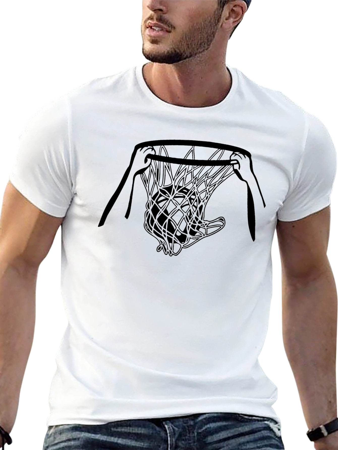 Basketball Net Graphic Tee - Stylish & Unique Design