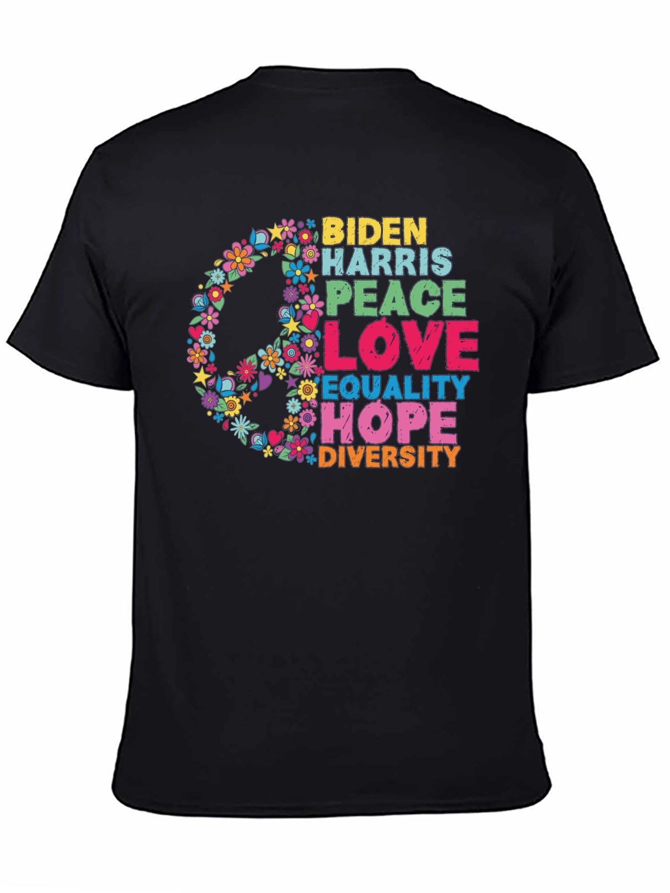Biden Harris Peace Love Equality Hope Diversity T-Shirt