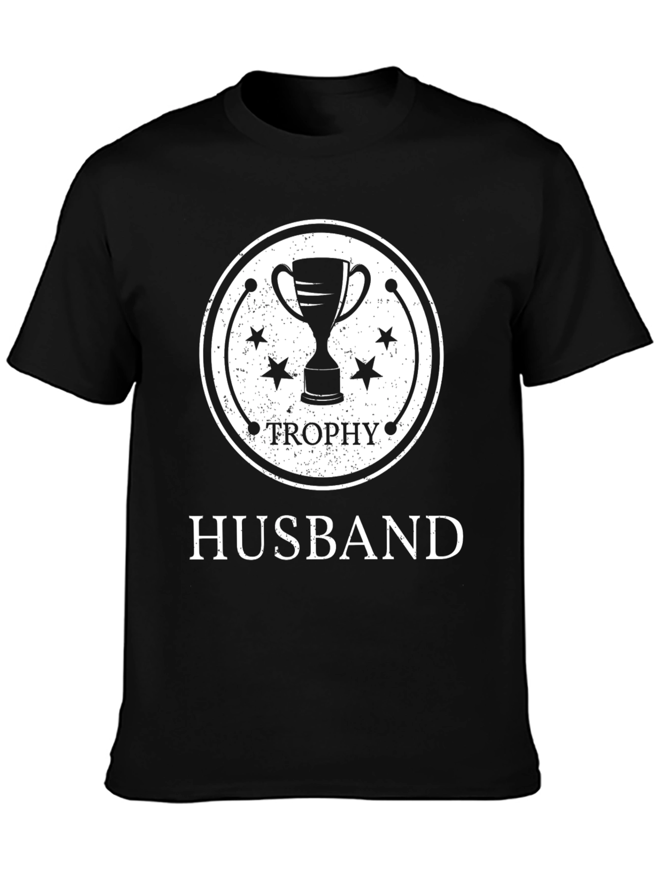 Trophy Husband Black Graphic T-Shirt