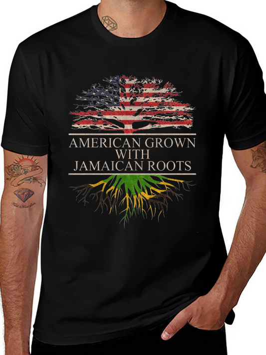 American Grown Jamaican Roots Graphic Tee