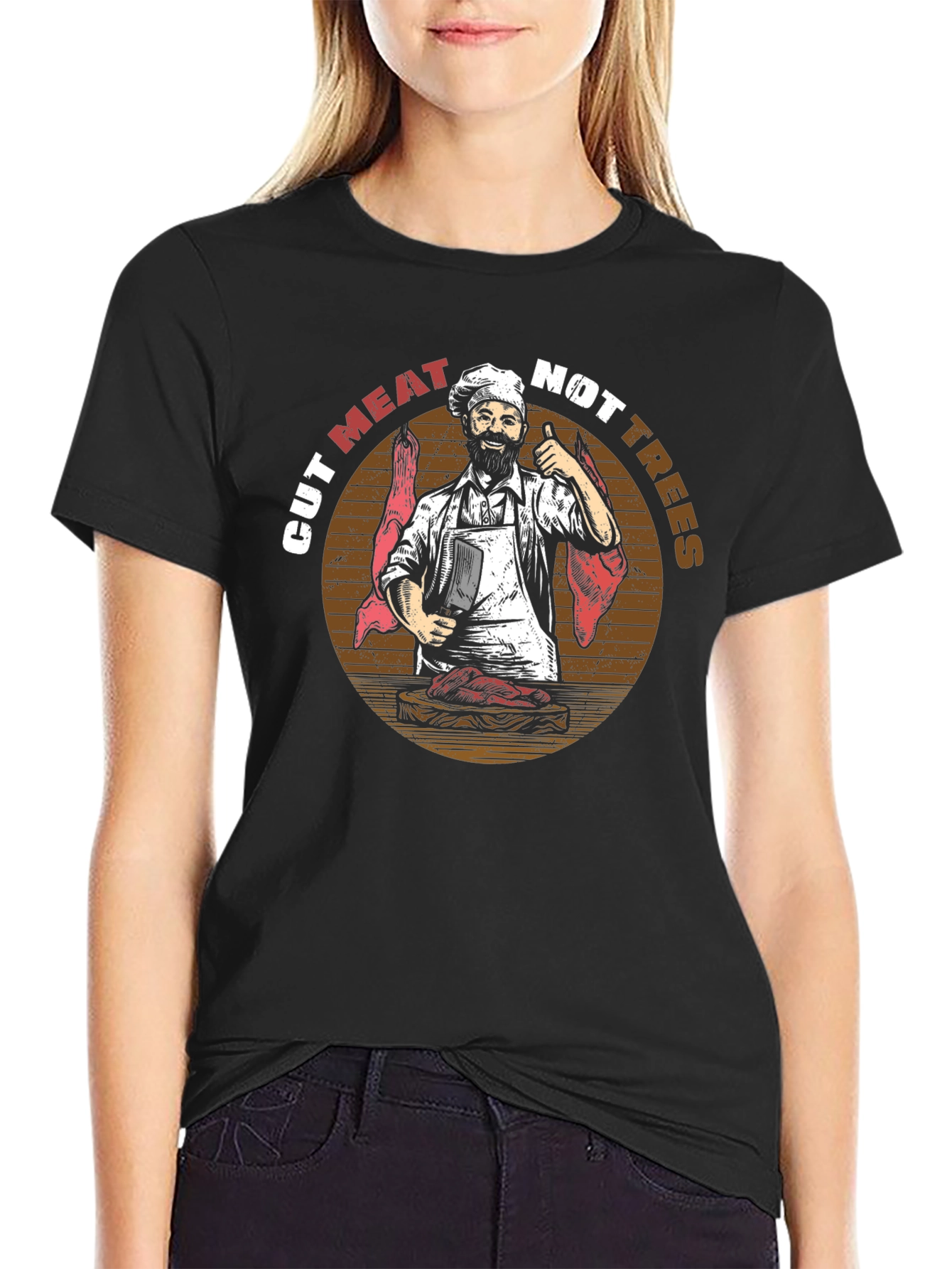 Cut Meat Not Trees Graphic Tee