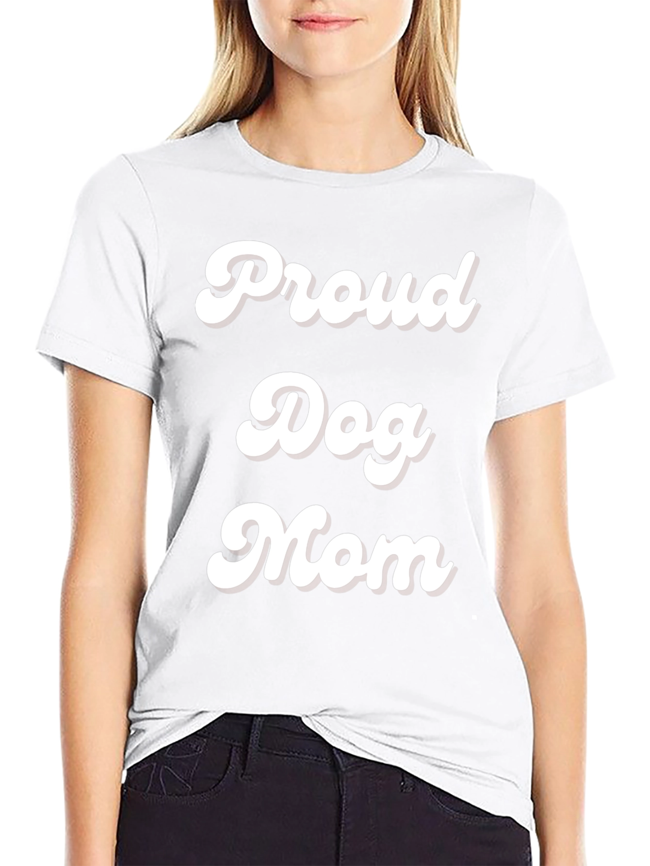 Proud Dog Mom Black T-Shirt