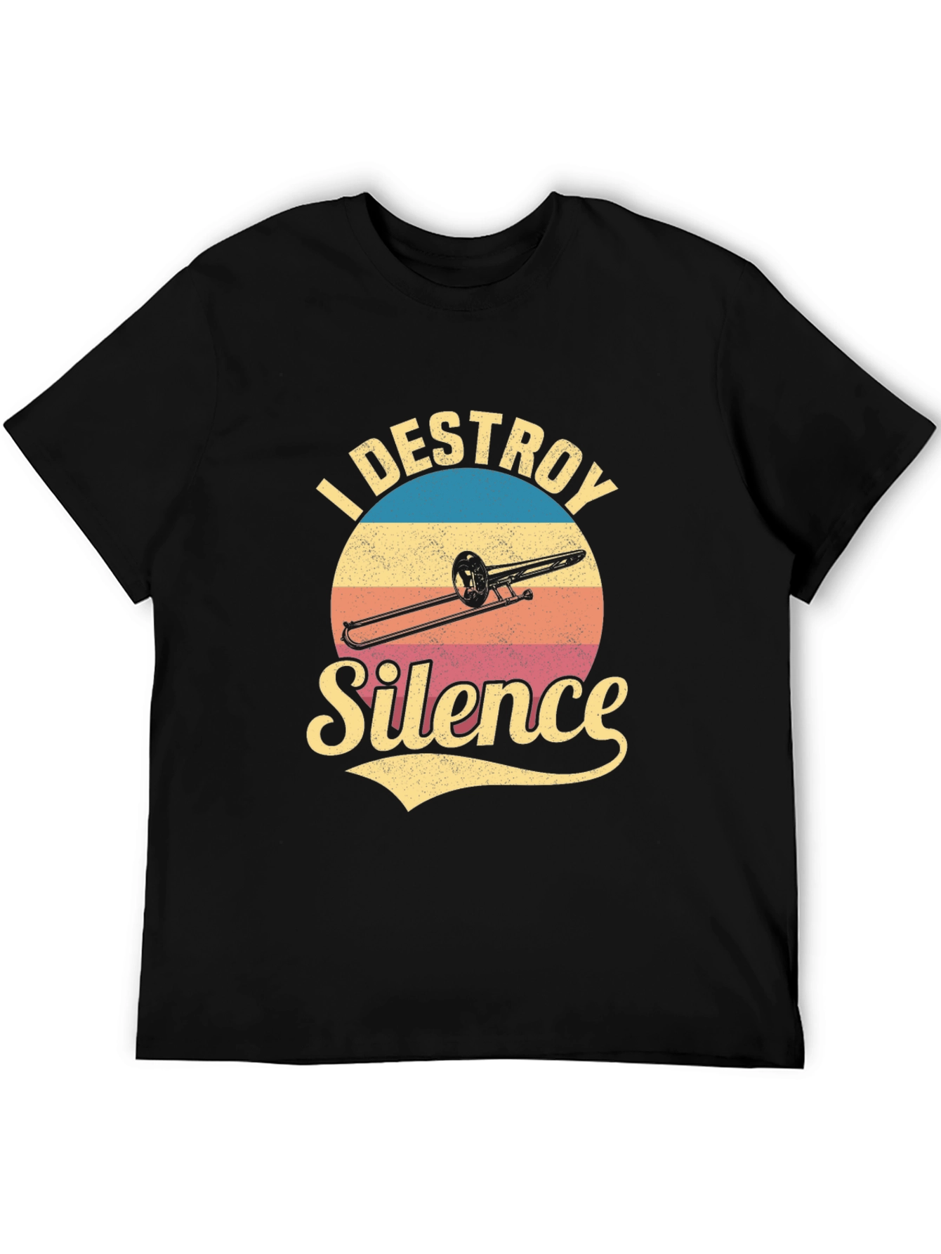I Destroy Silence Trombone Player T-Shirt