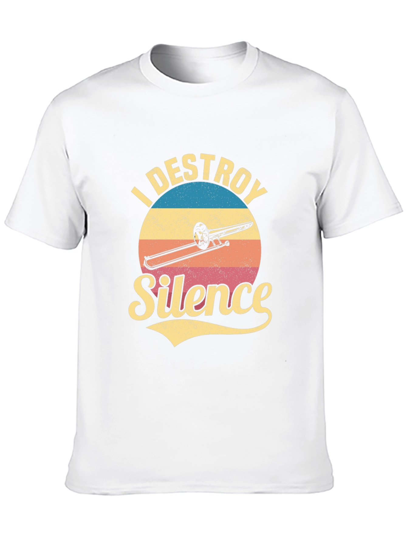 I Destroy Silence Trombone Player T-Shirt