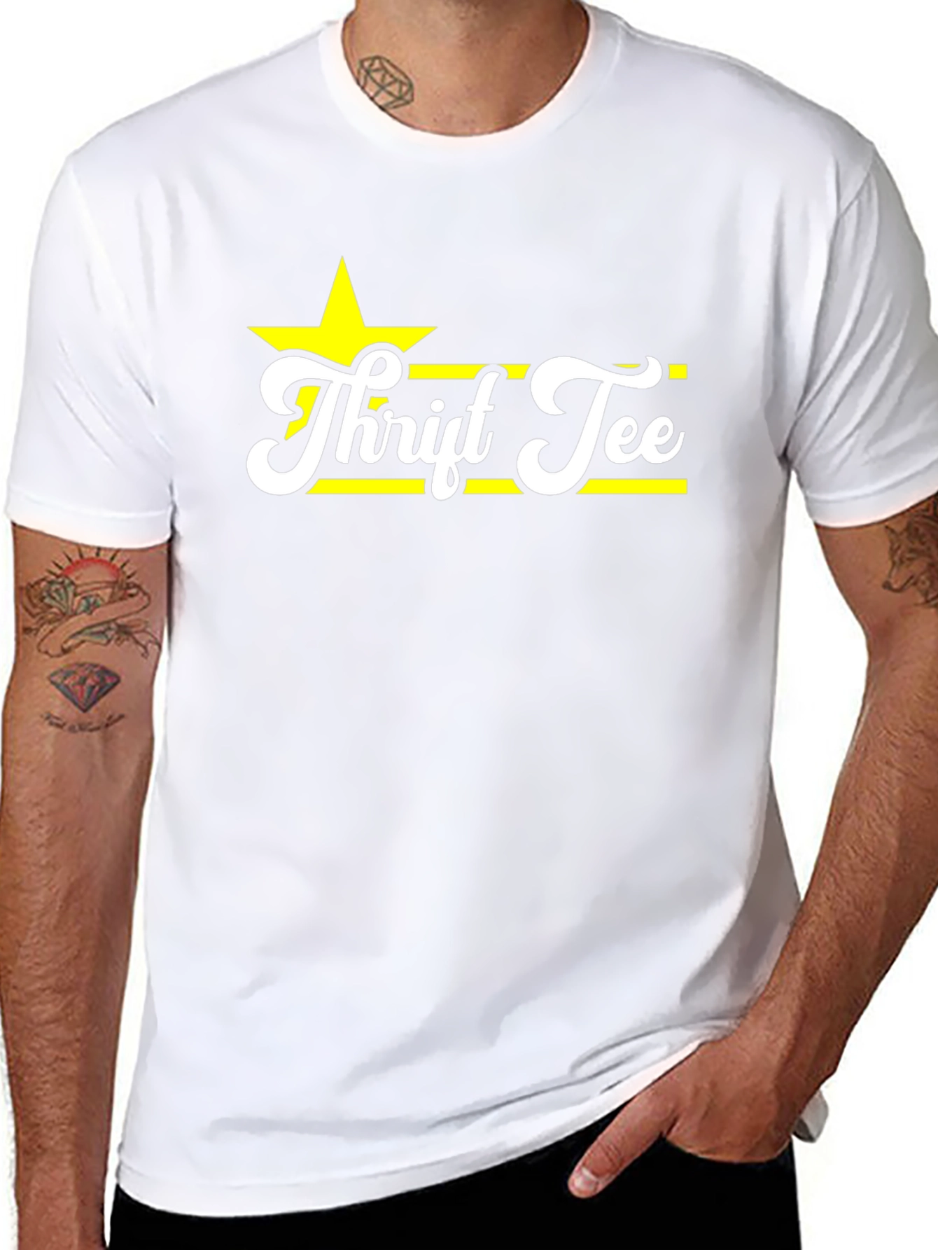 Thrift Tee Black Cotton T-Shirt