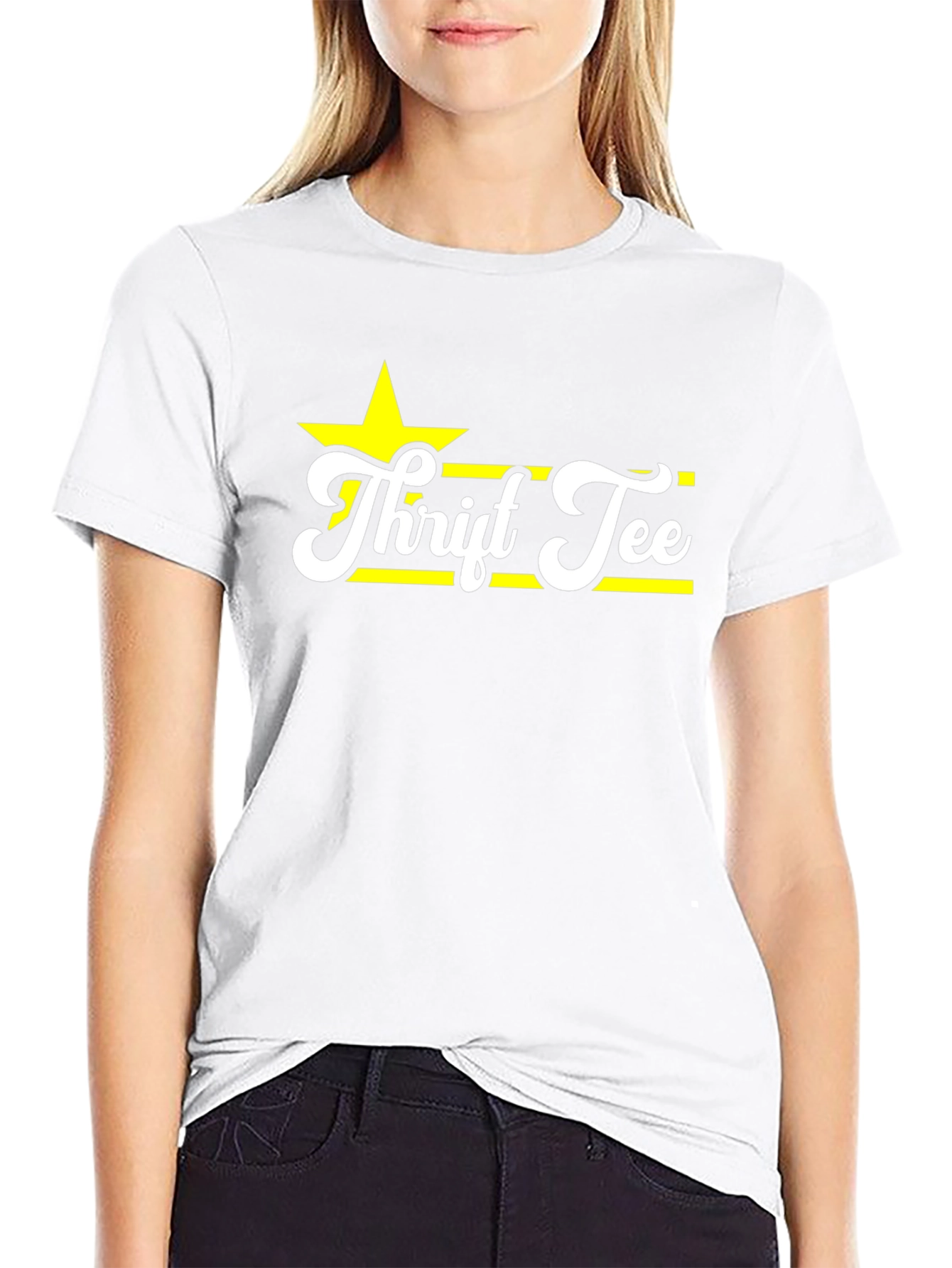 Thrift Tee Black Cotton T-Shirt