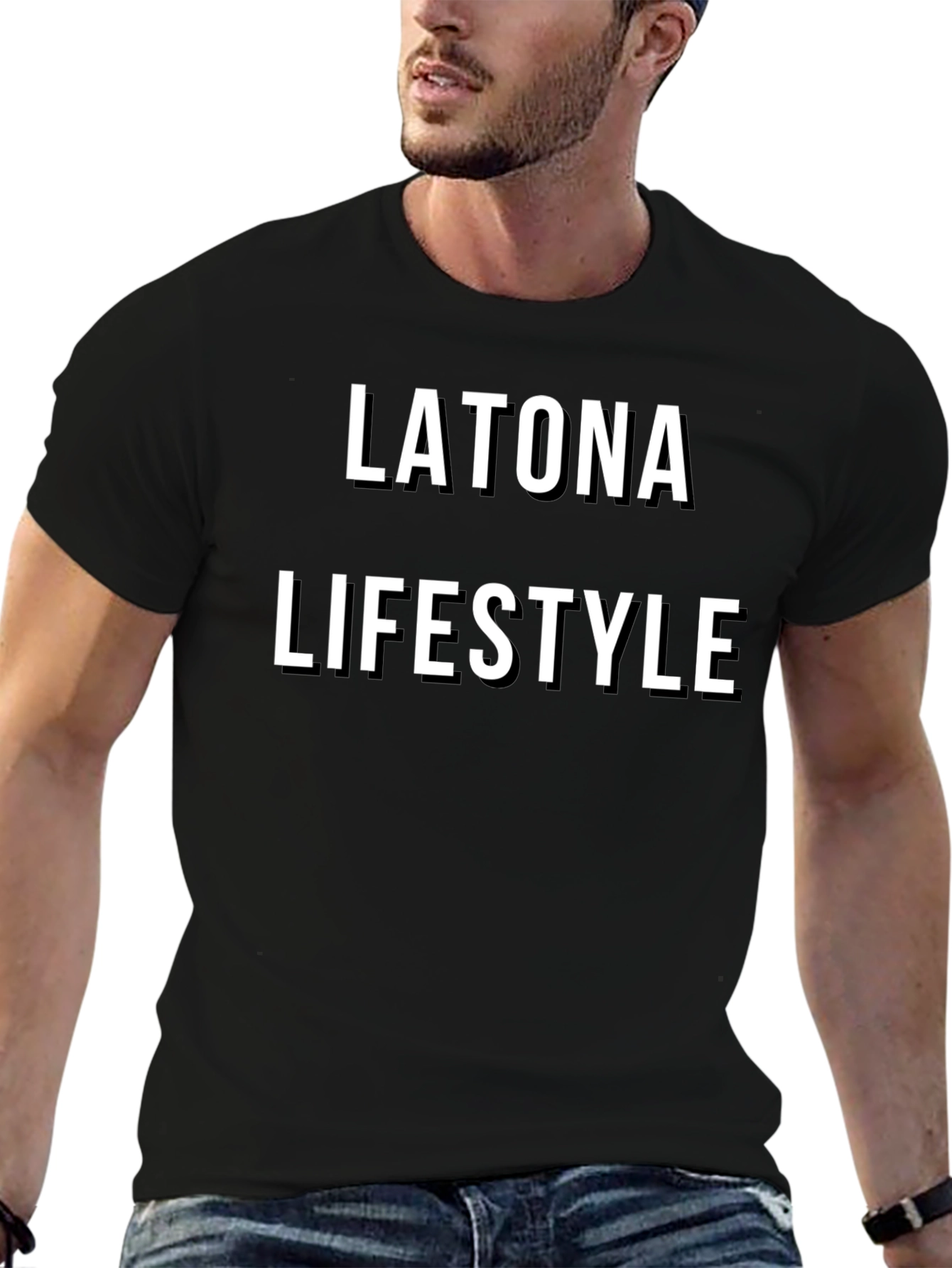 Latona Lifestyle Black T-Shirt