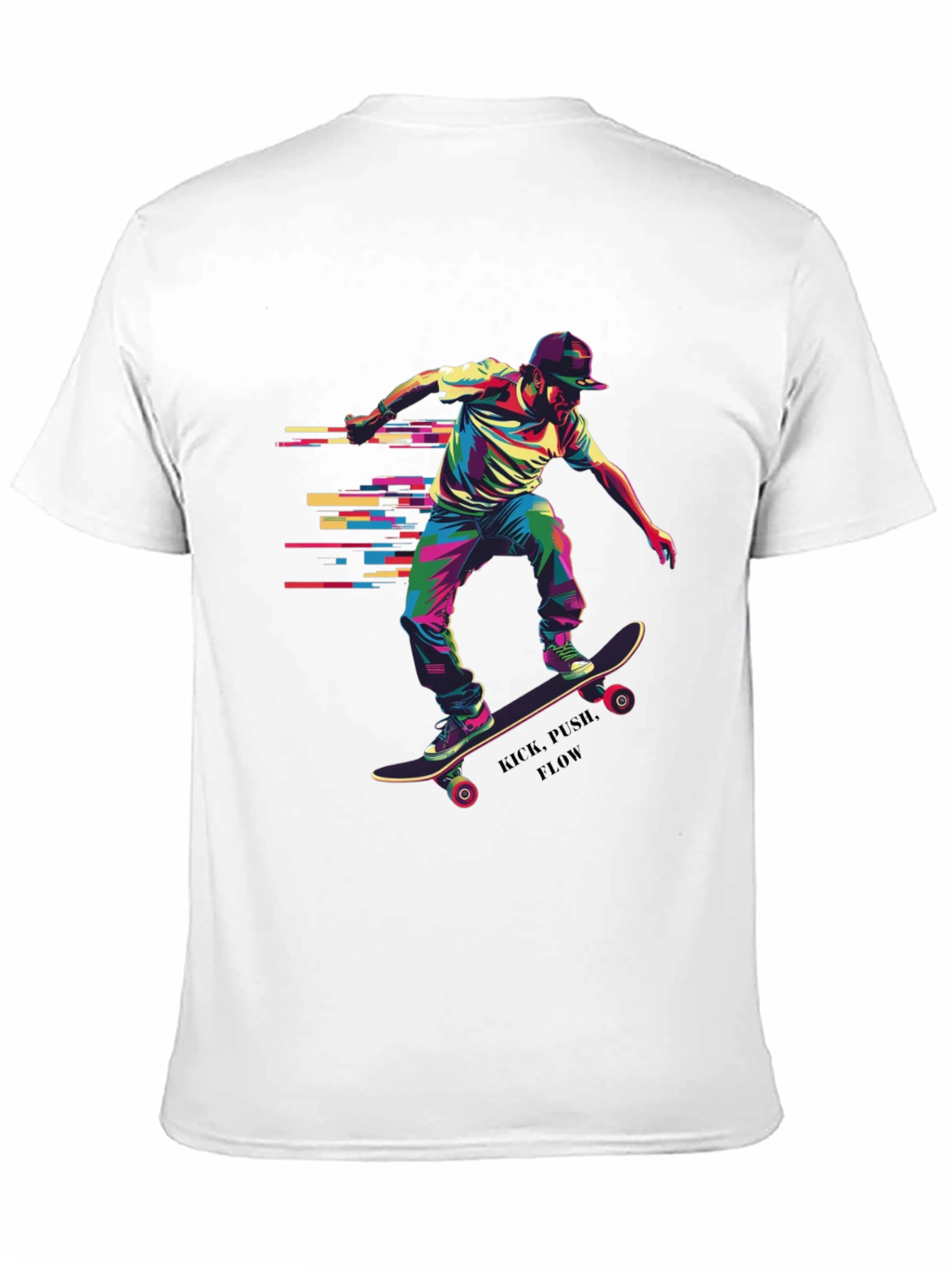 Skateboarder Graphic Tee - Kick Push Flow
