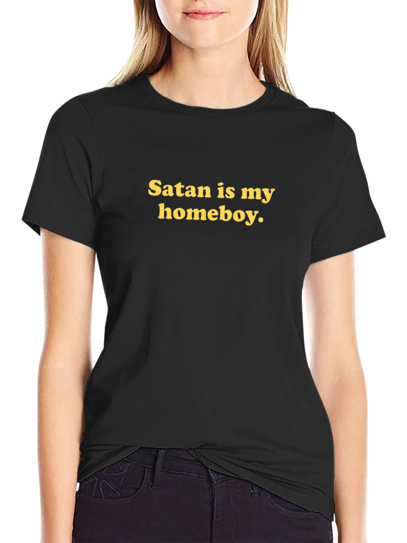 Satan is My Homeboy T-Shirt - Black Graphic Tee