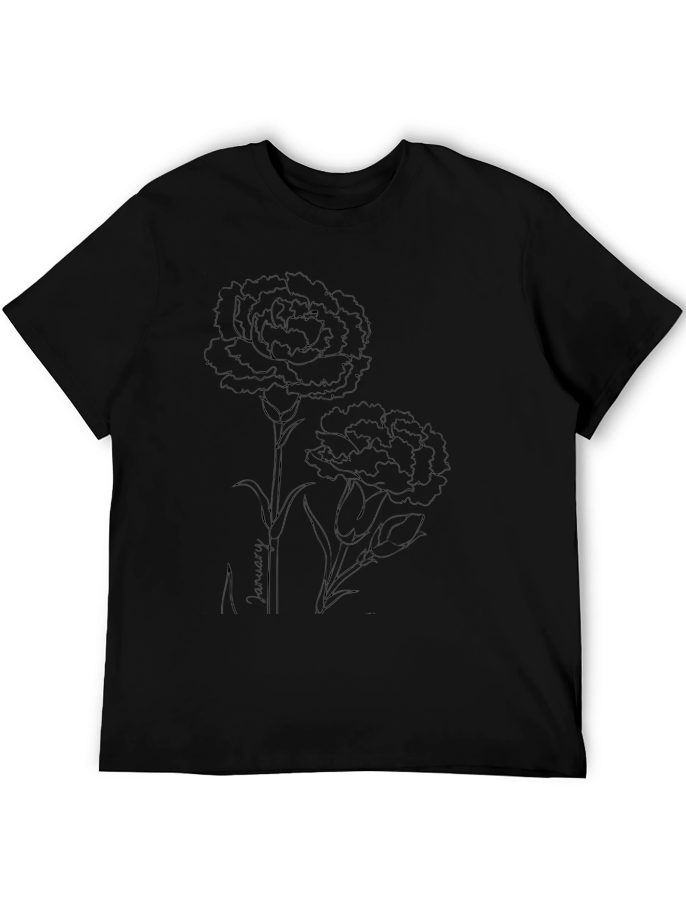 January Birth Flower Carnation Tee