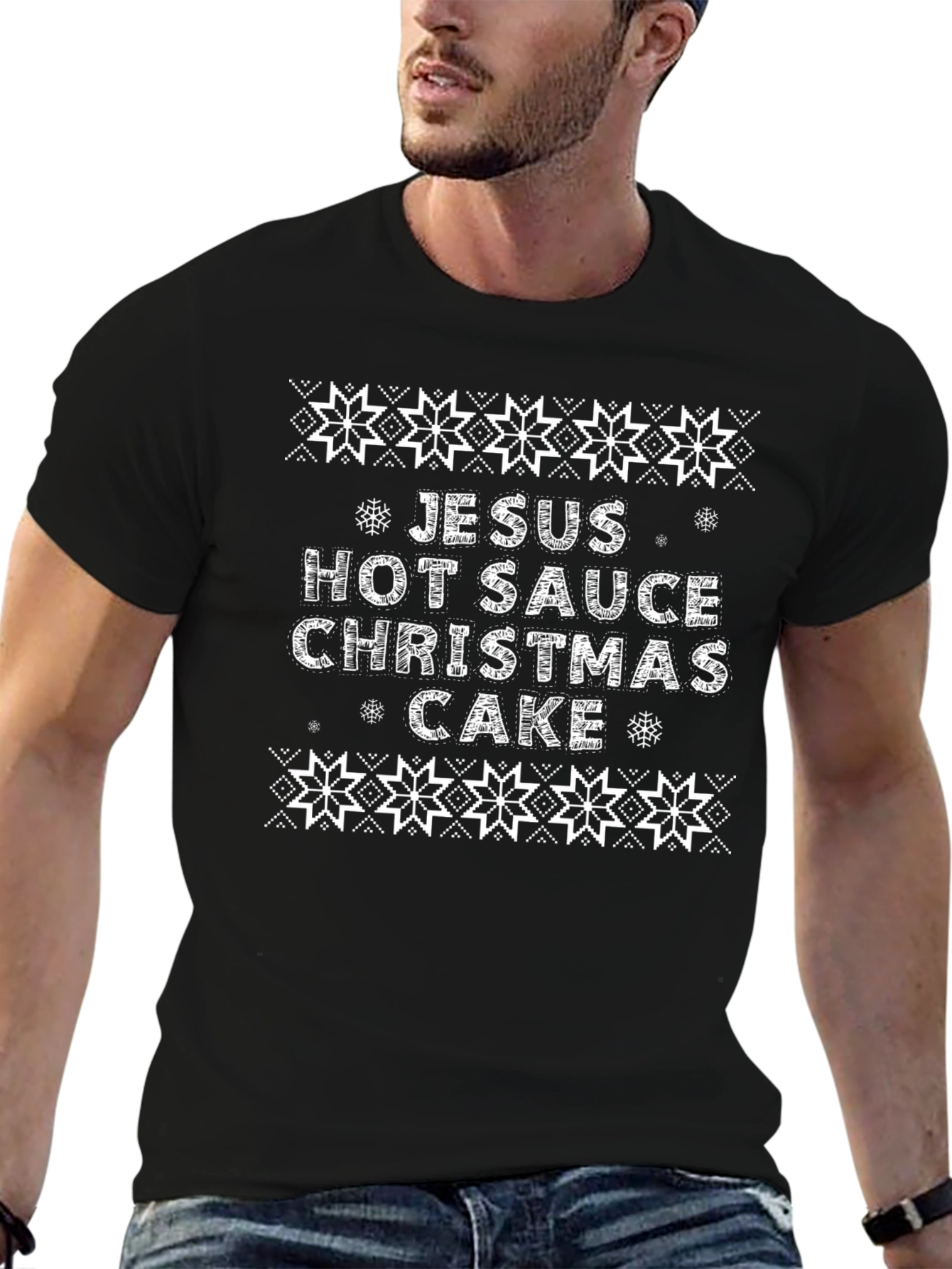 Jesus Hot Sauce Christmas Cake Holiday T-Shirt