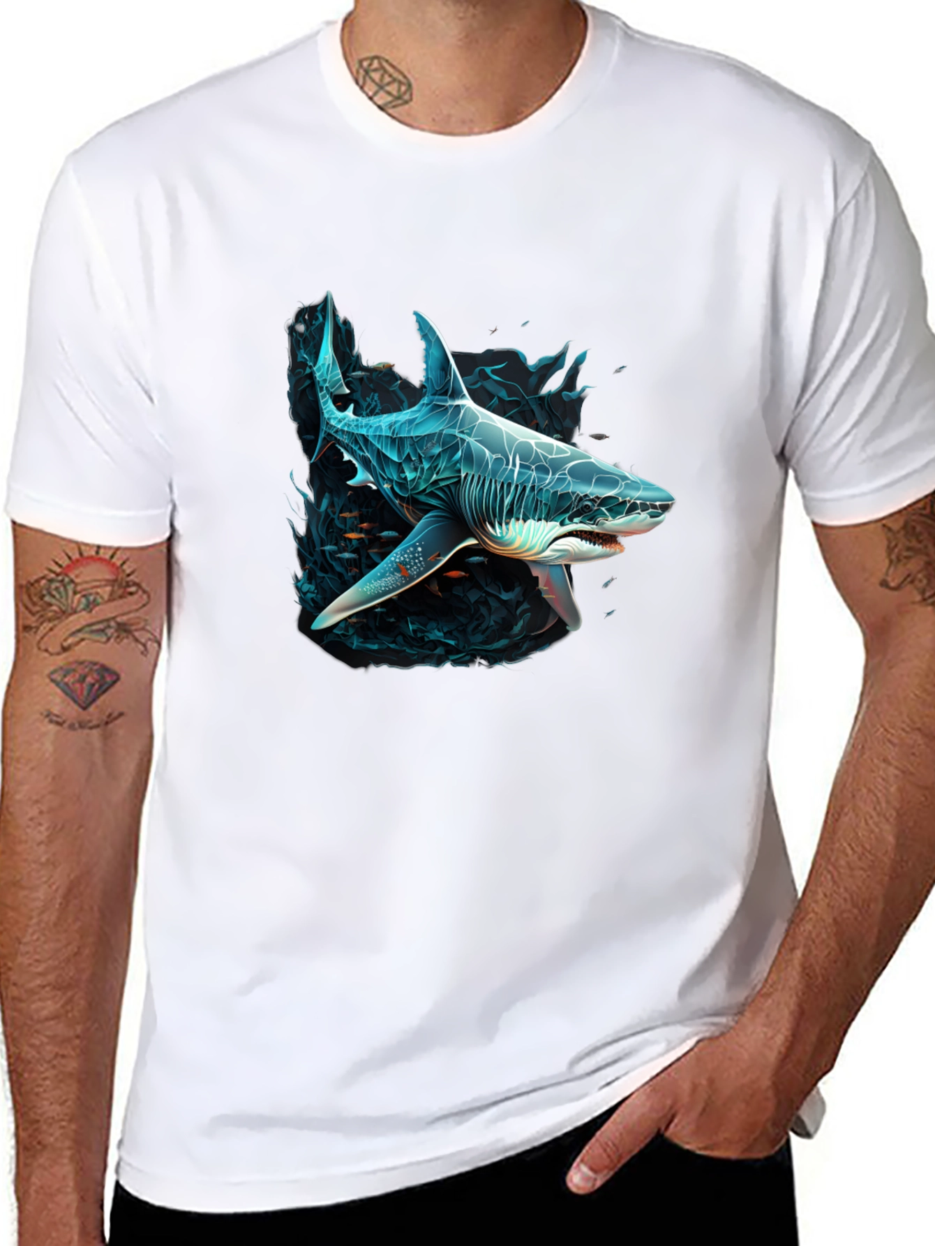 Shark Graphic Tee - Cool Ocean Design