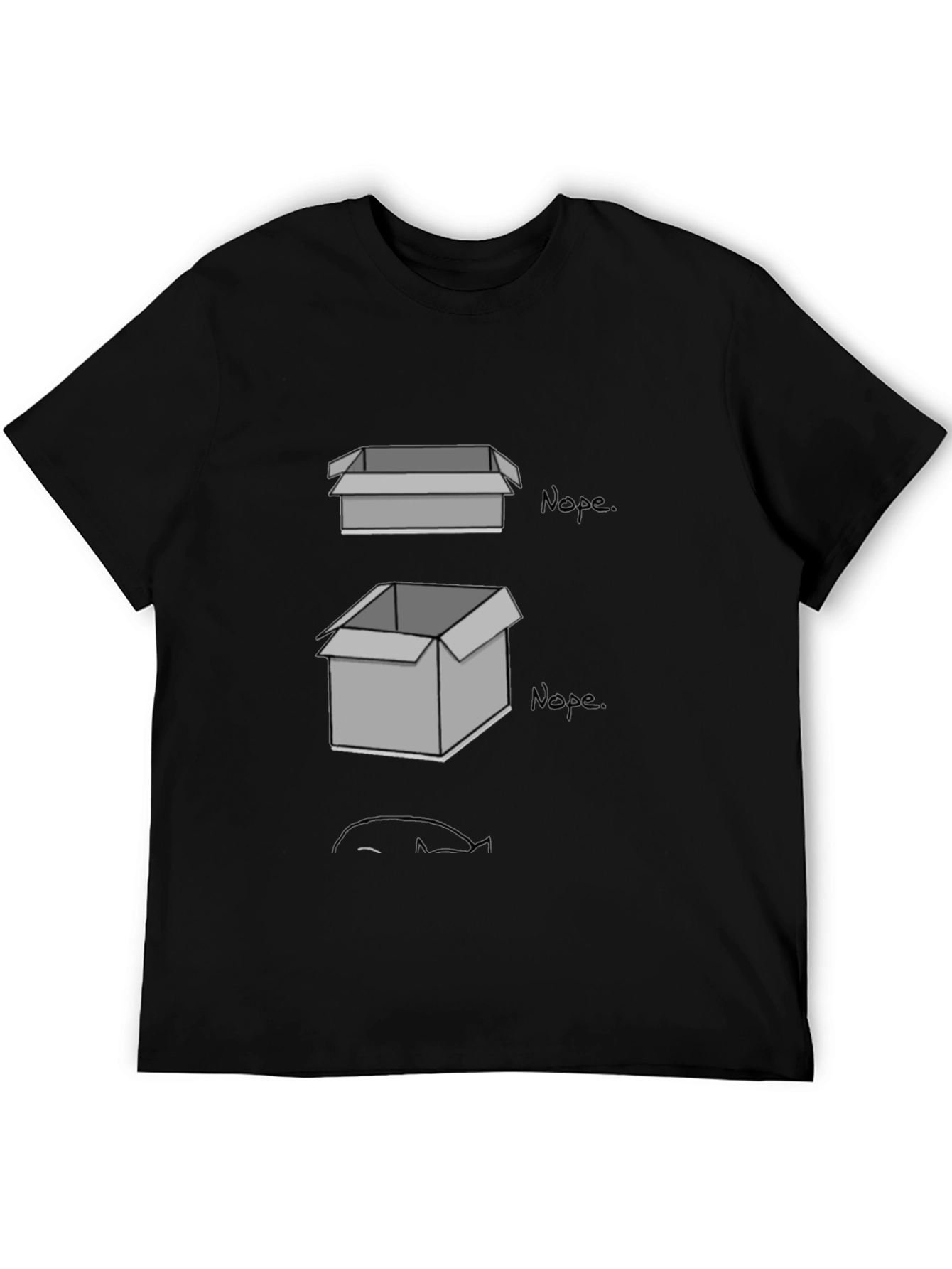 Nope Cat T-Shirt - If I Fits I Sits!