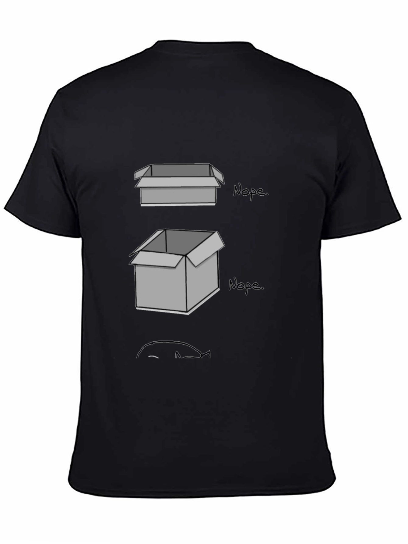 Nope Cat T-Shirt - If I Fits I Sits!