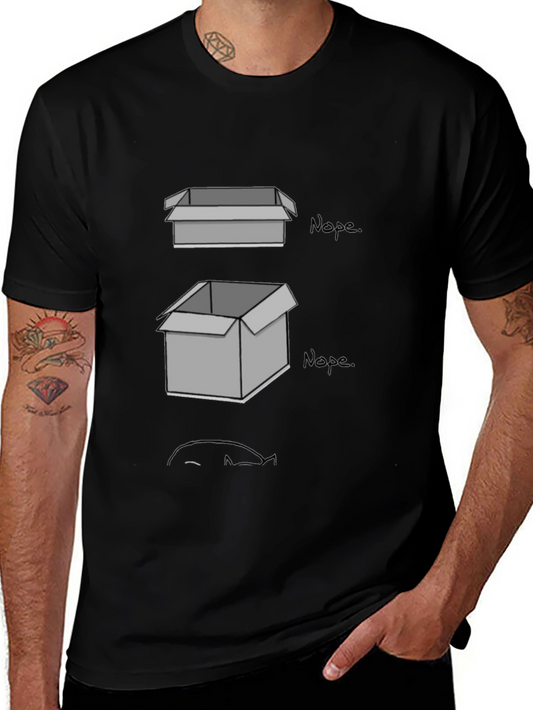 Nope Cat T-Shirt - If I Fits I Sits!
