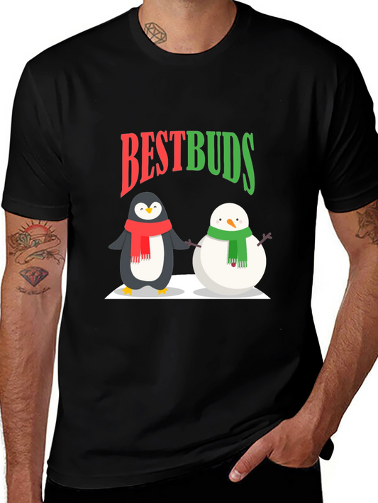 Best Buds Penguin & Snowman Graphic Tee