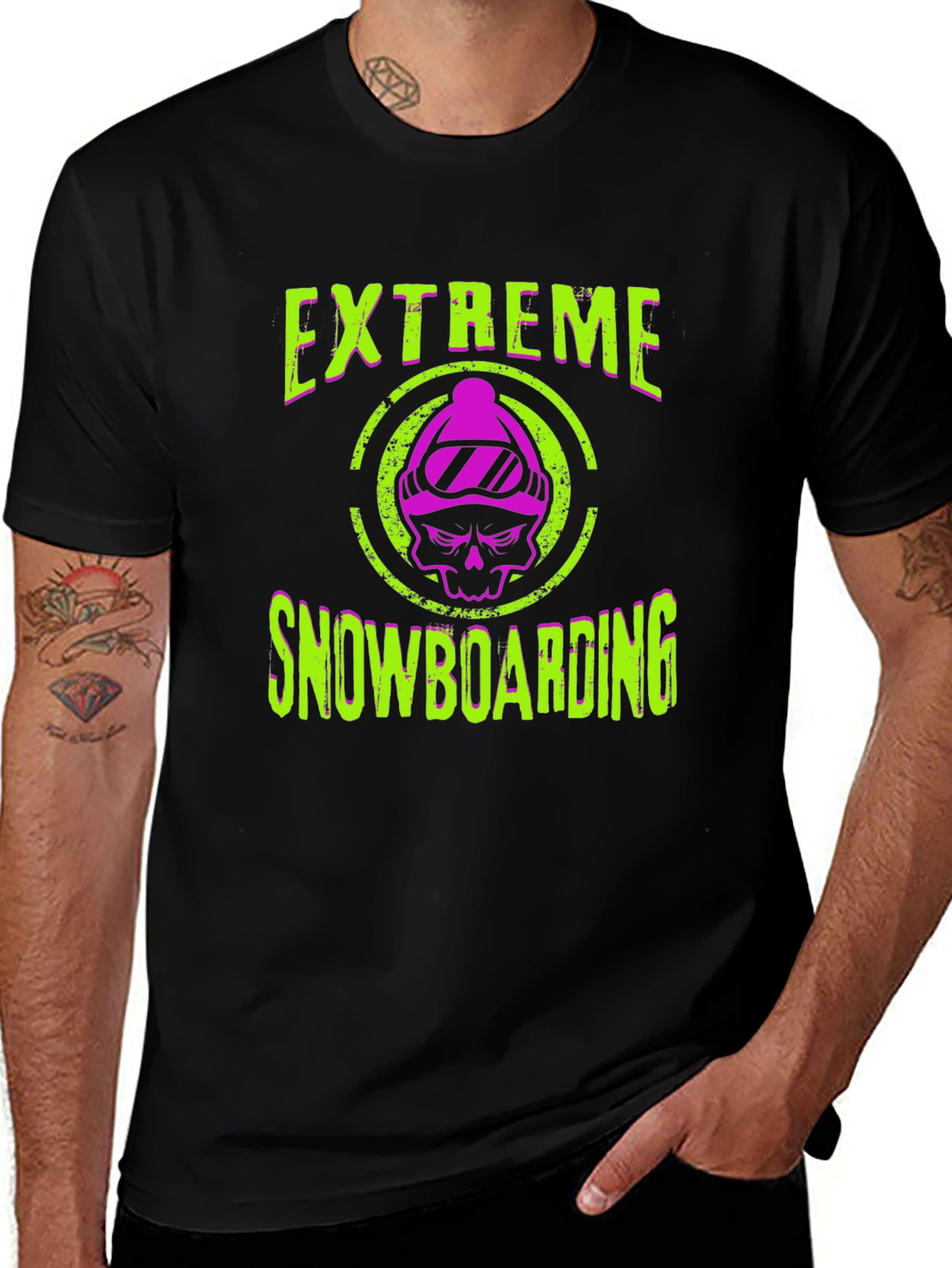 Extreme Snowboarding Graphic Tee - Black