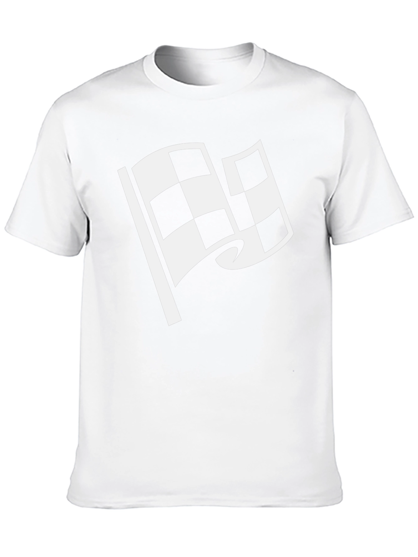Checkered Flag Graphic Tee - Black
