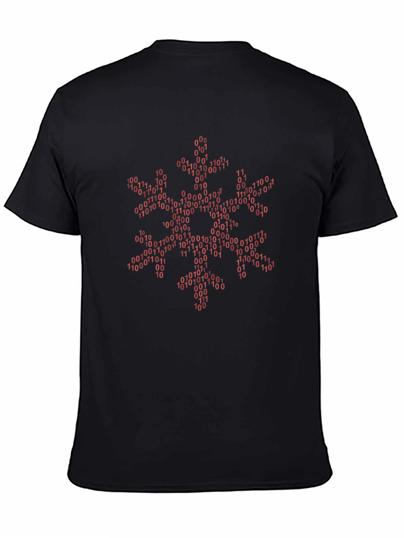 Binary Snowflake Graphic Tee - Coding Winter Shirt
