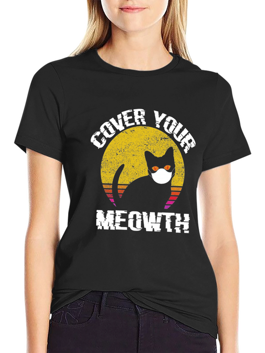Cover Your Meowth T-Shirt Black