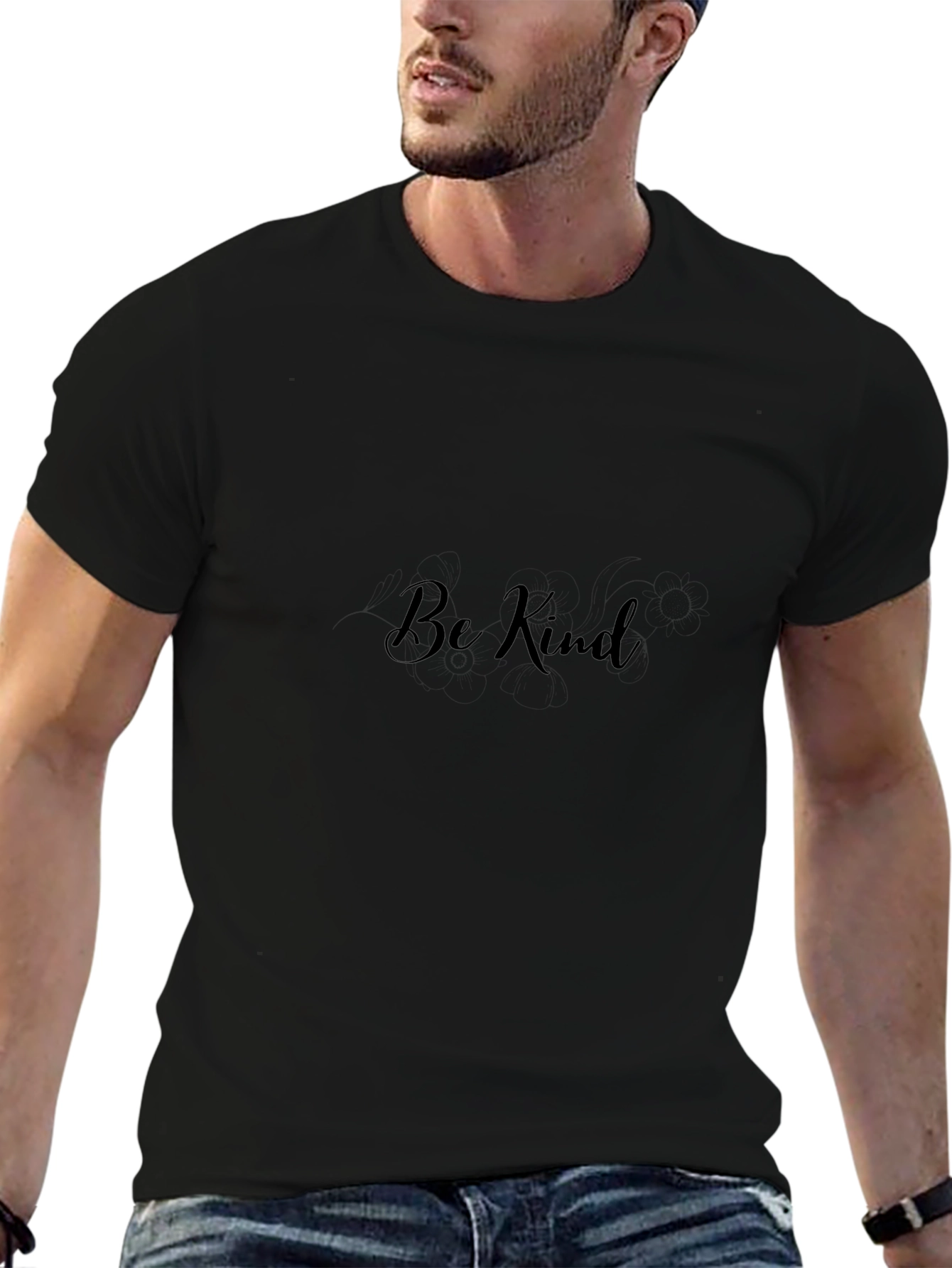 Be Kind Black T-Shirt - Positive Message Tee