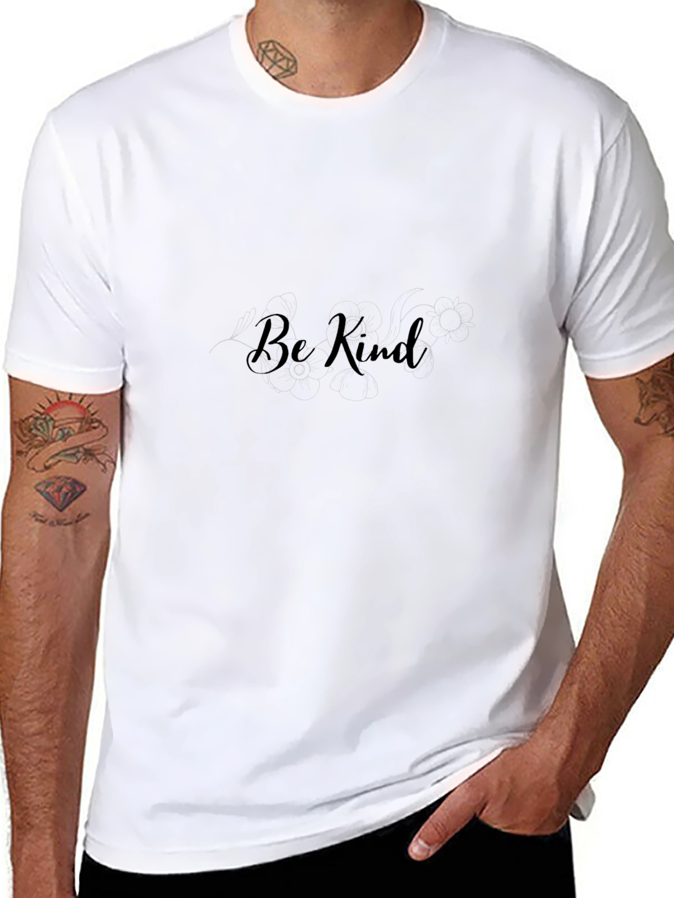Be Kind Black T-Shirt - Positive Message Tee