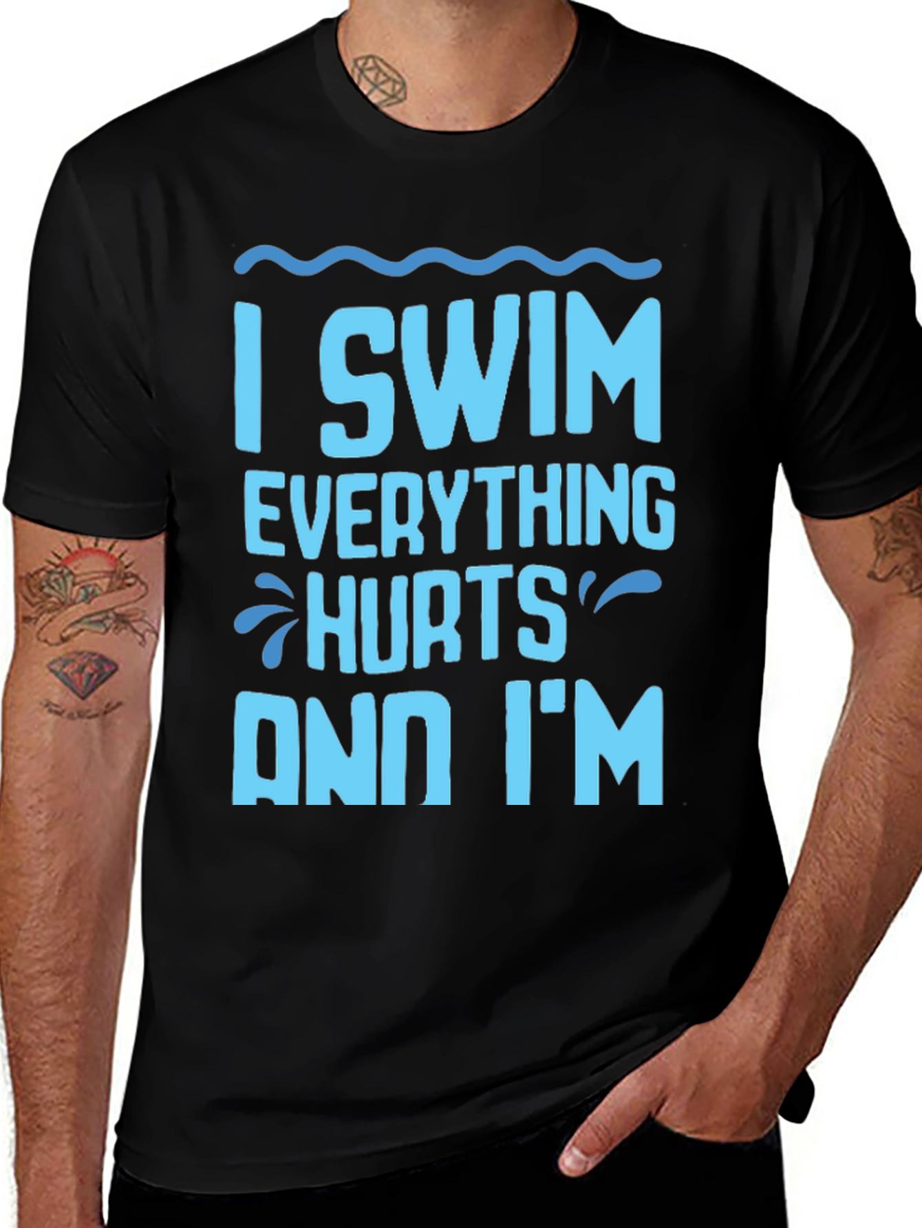 I Swim Everything Hurts Funny T-Shirt