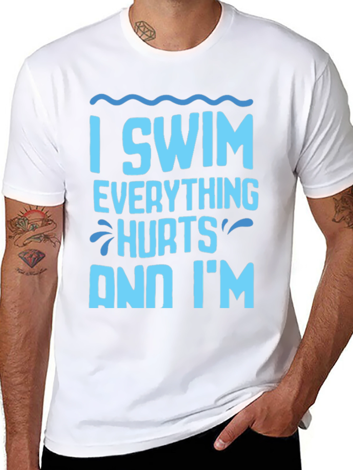 I Swim Everything Hurts Funny T-Shirt