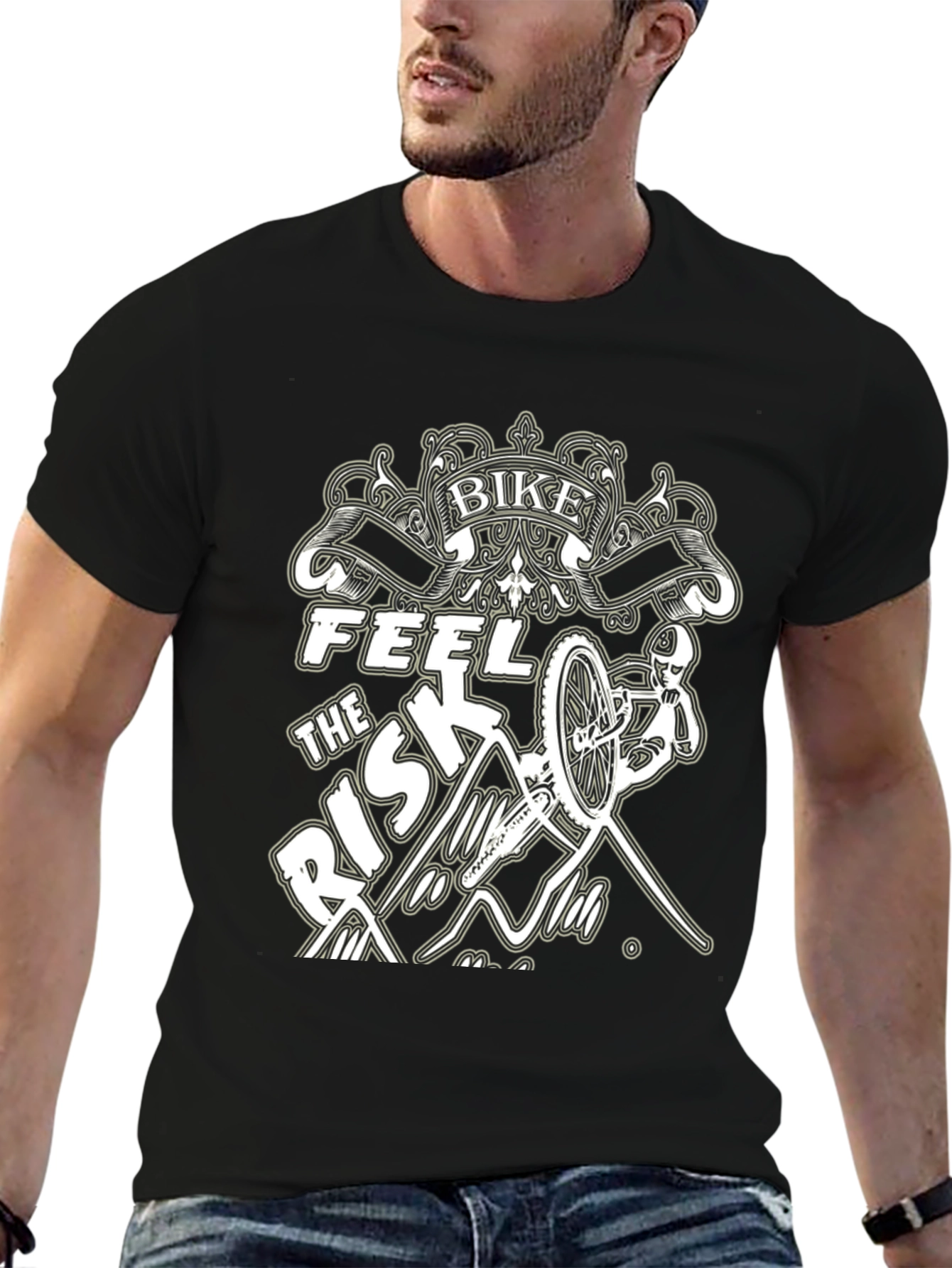 Bike Feel the Risk T-Shirt - Adventure Ready!