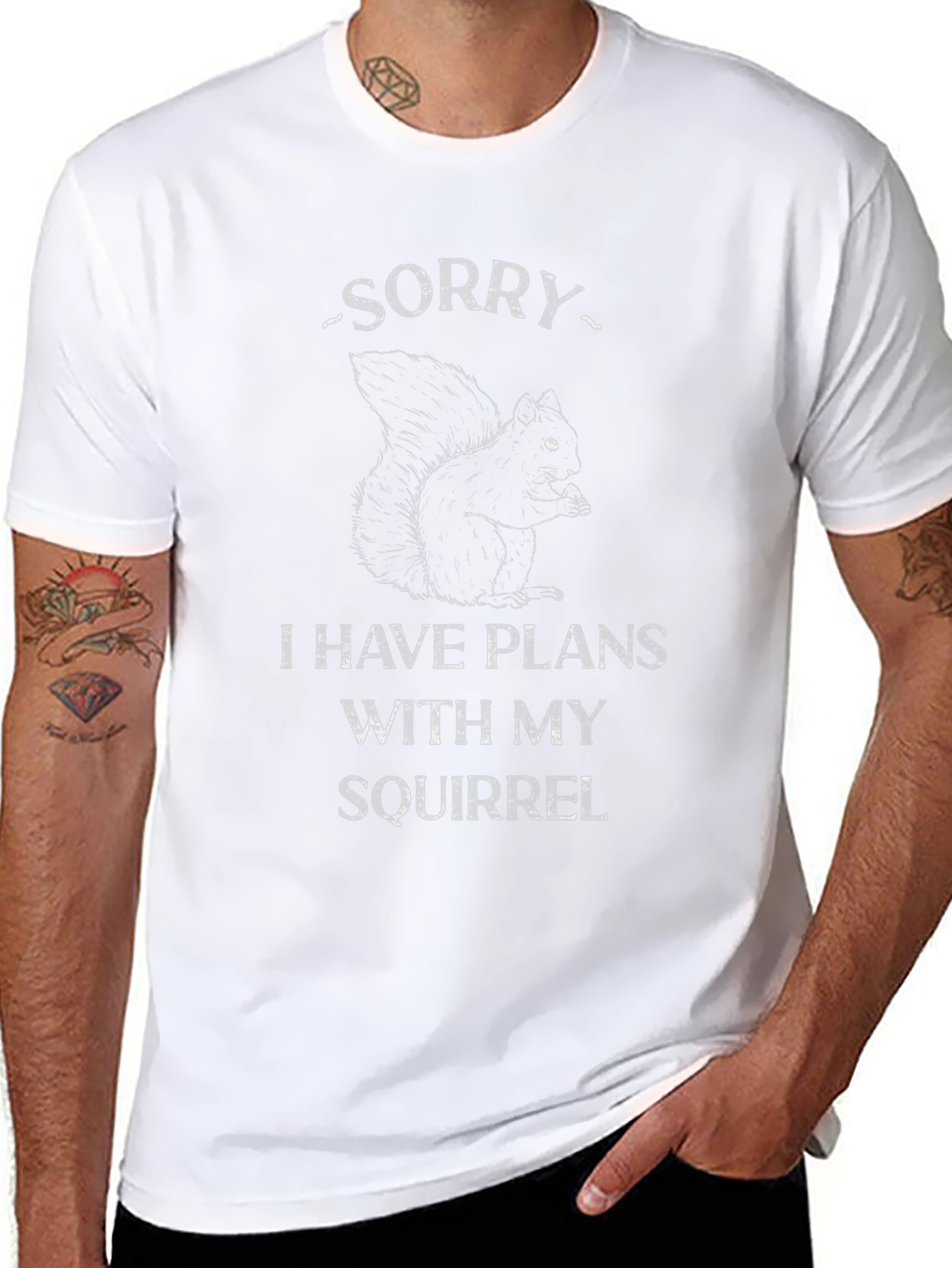 Sorry Squirrel Plans Graphic Tee