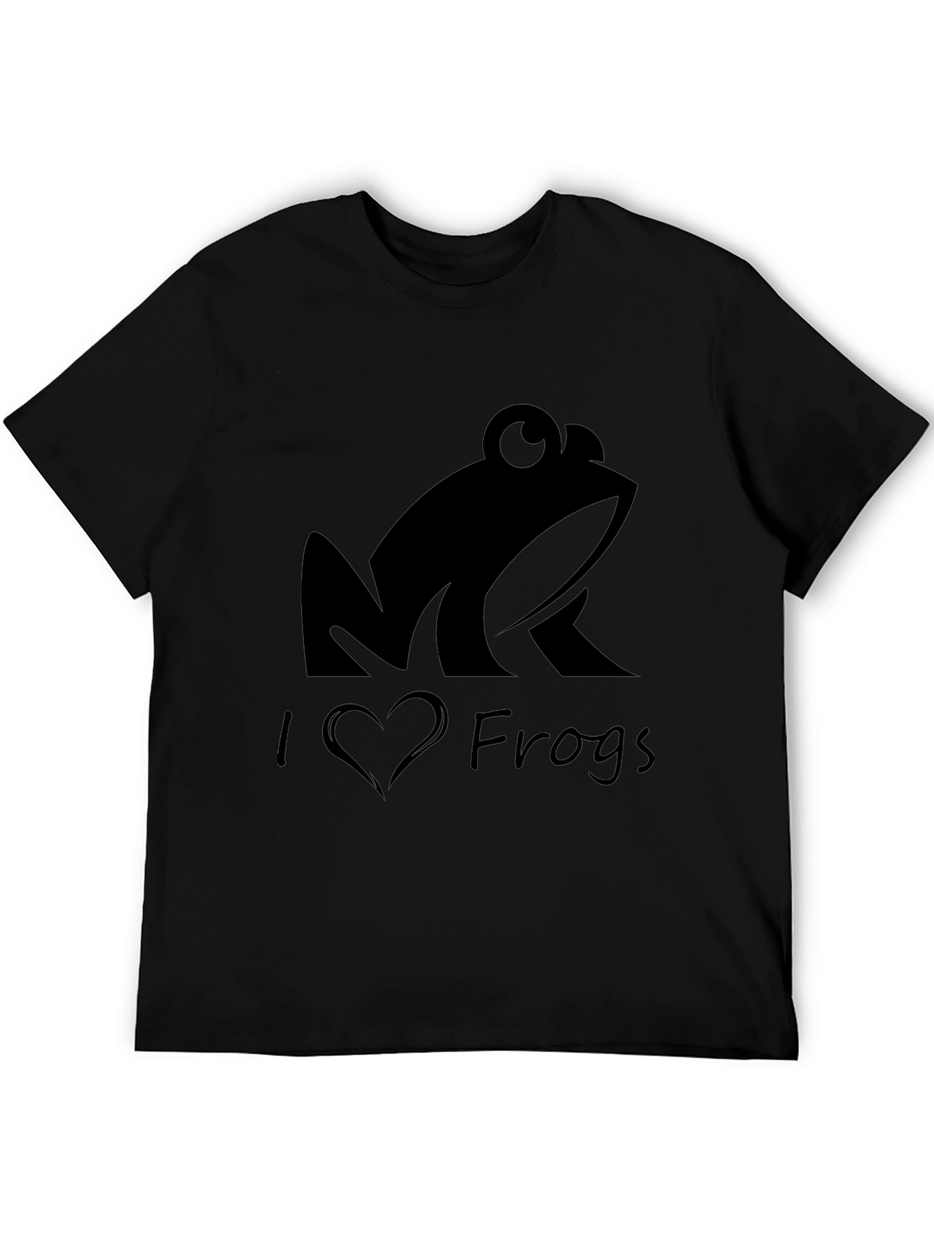 I Love Frogs Black T-Shirt