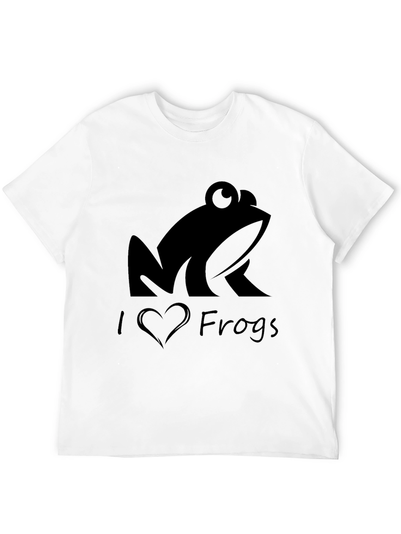 I Love Frogs Black T-Shirt