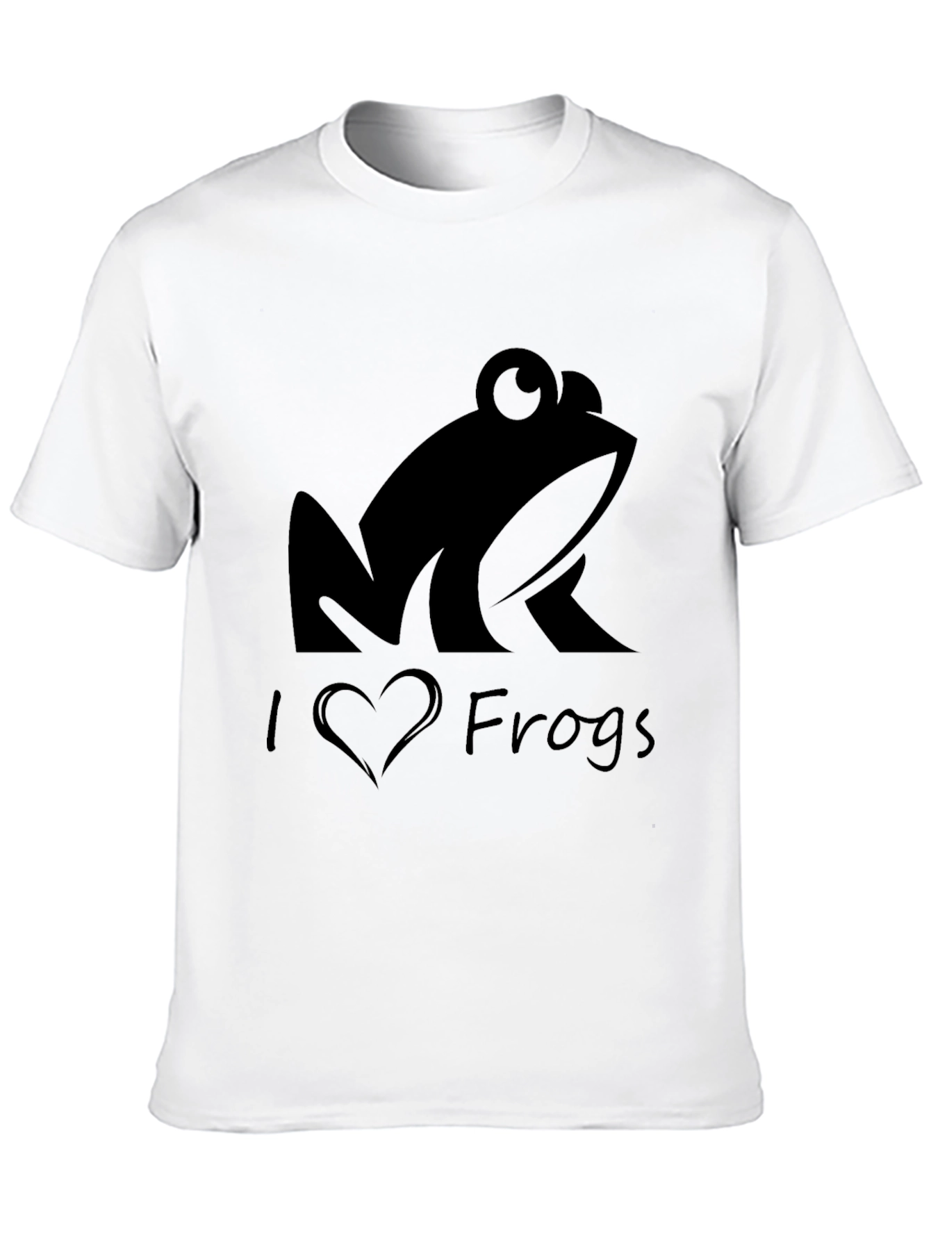 I Love Frogs Black T-Shirt