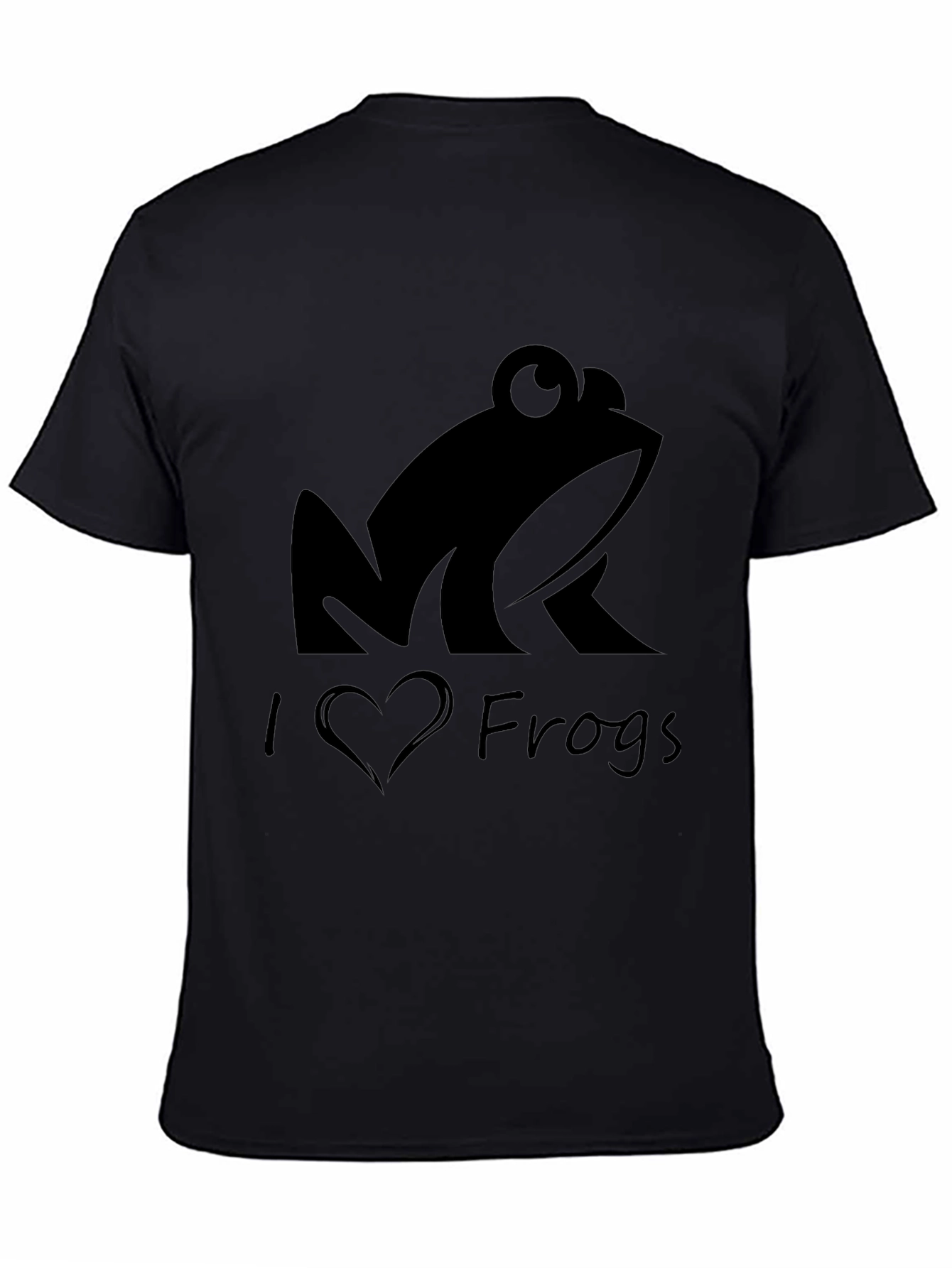 I Love Frogs Black T-Shirt