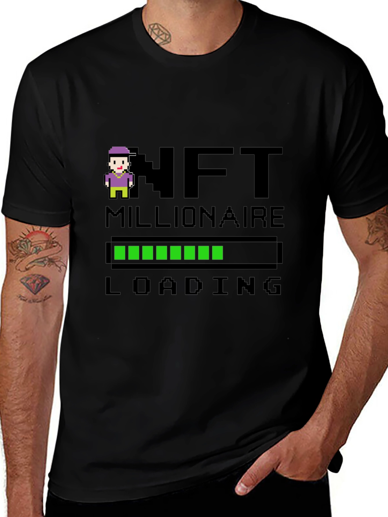 NFT Millionaire Loading Black T-Shirt