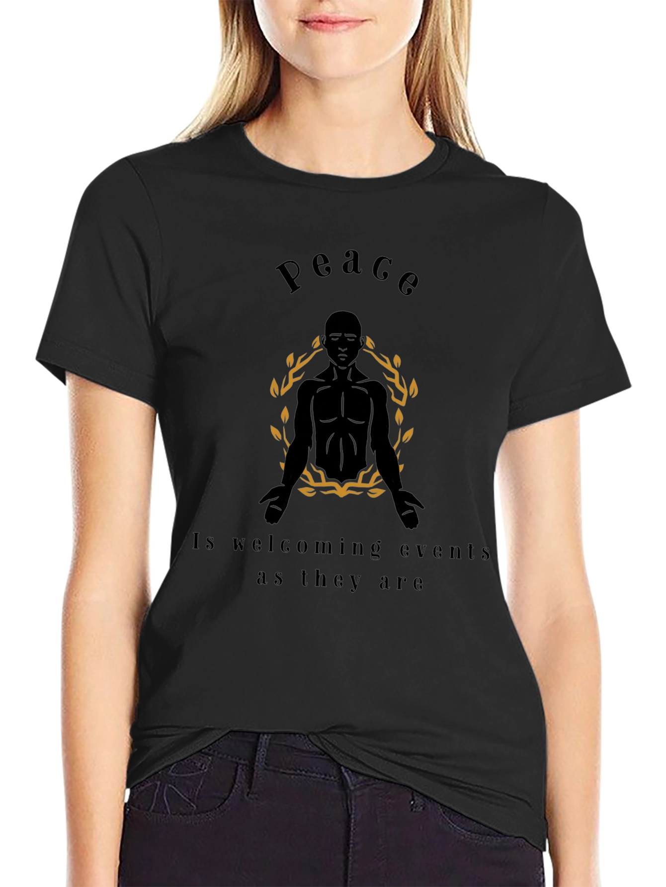Peace Graphic Tee - Zen Meditation T-Shirt