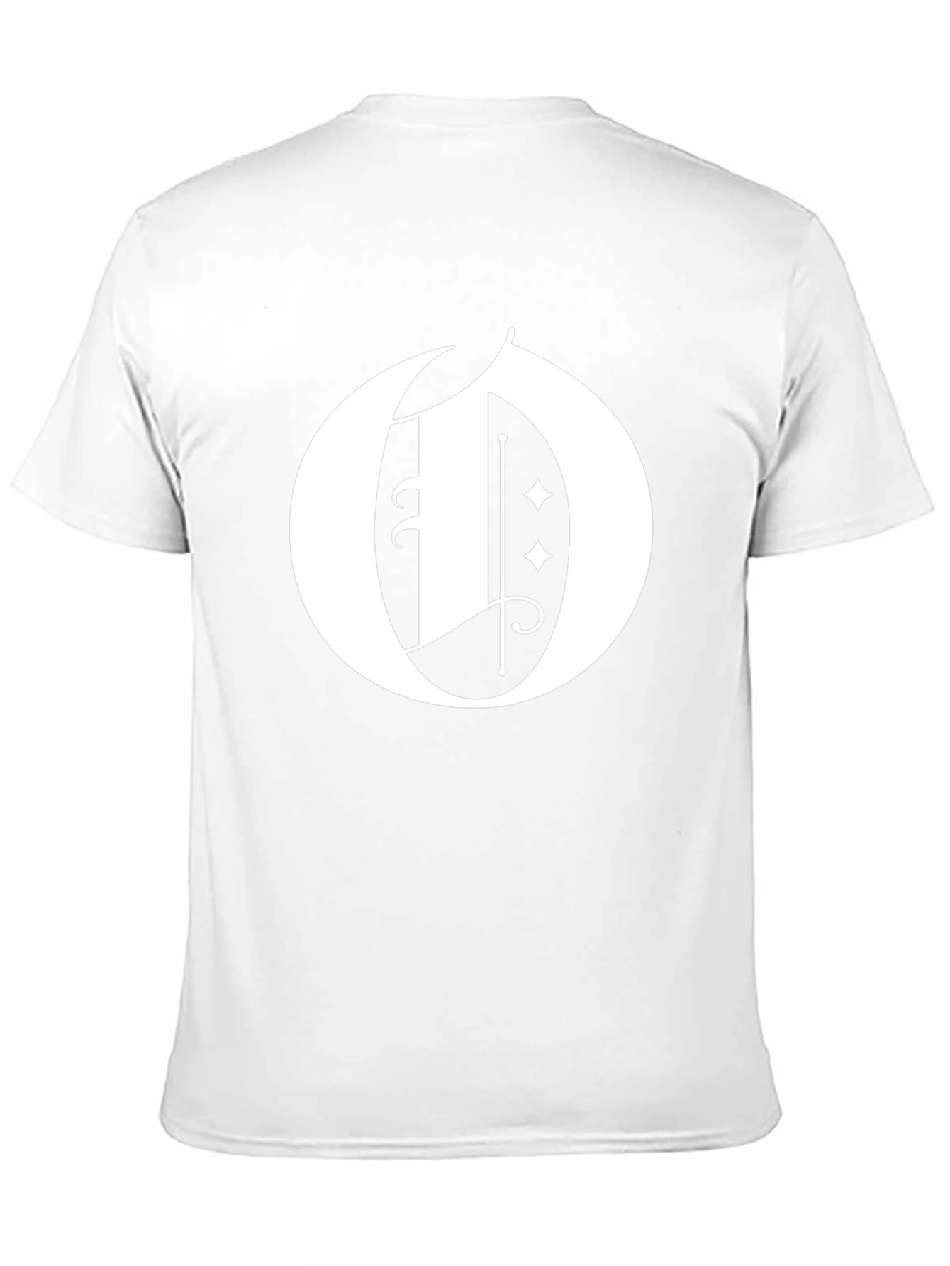 Letter O Graphic Print Black T-Shirt