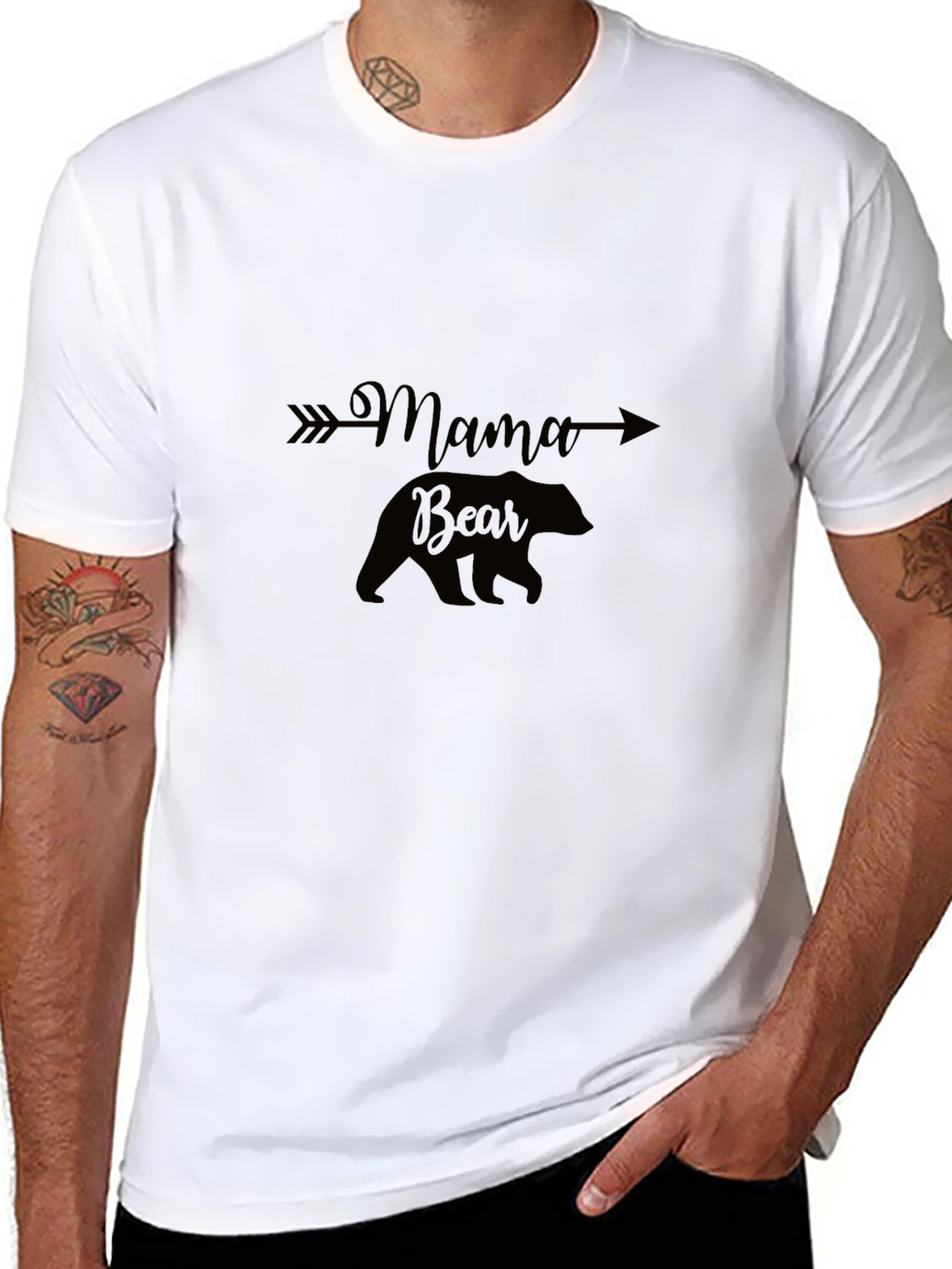 Mama Bear Arrow T-Shirt - Black