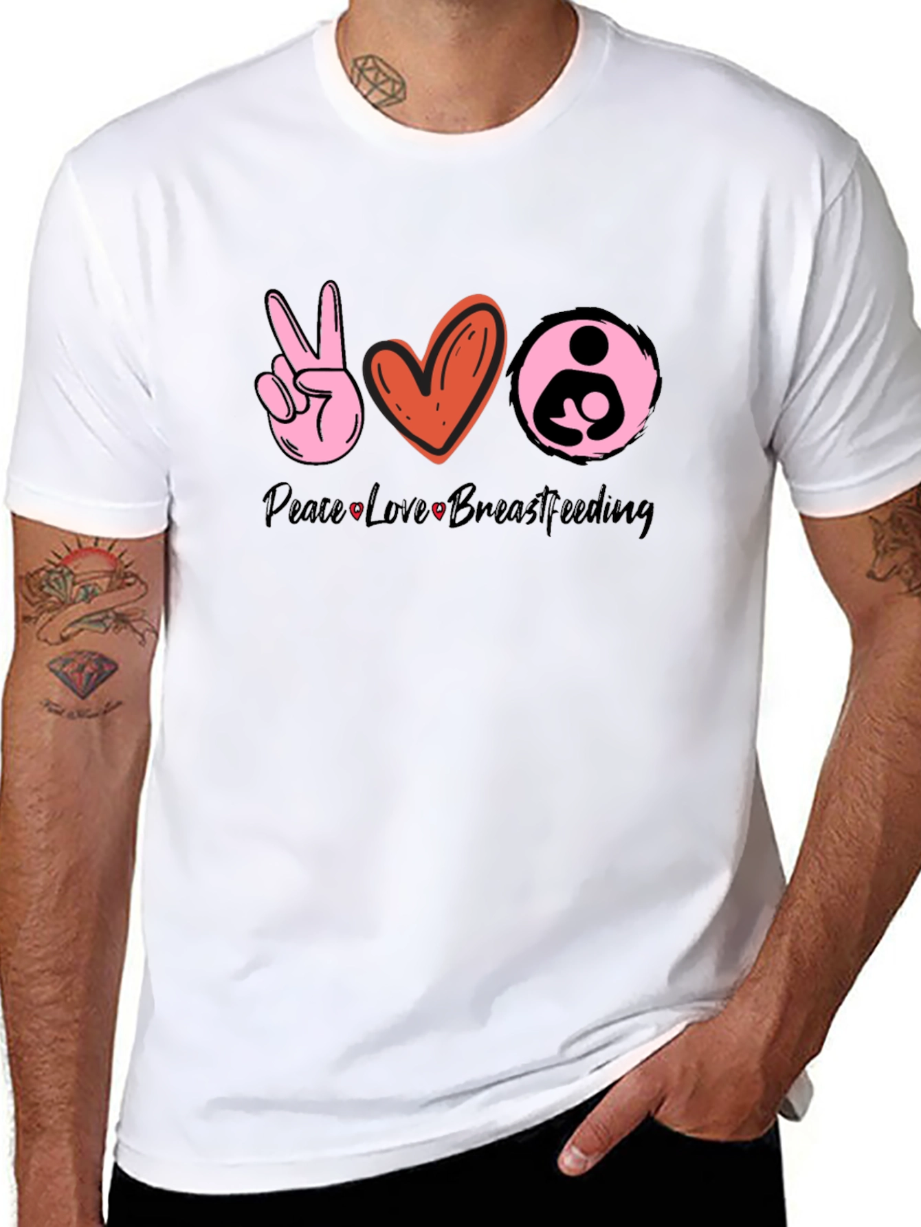 Peace Love Breastfeeding Graphic Tee