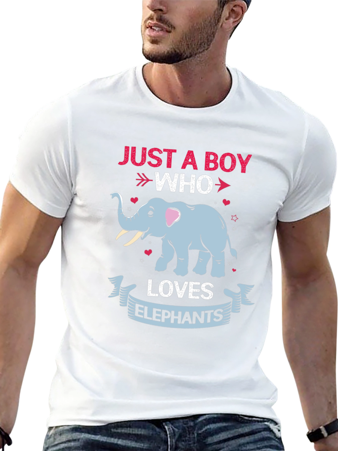 Just A Boy Who Loves Elephants T-Shirt