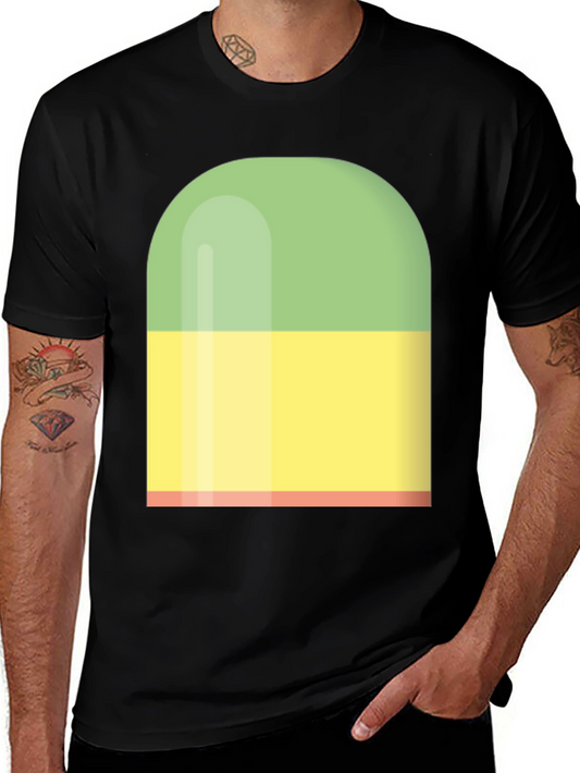 Retro Block T-Shirt - Colorful Geometric Design