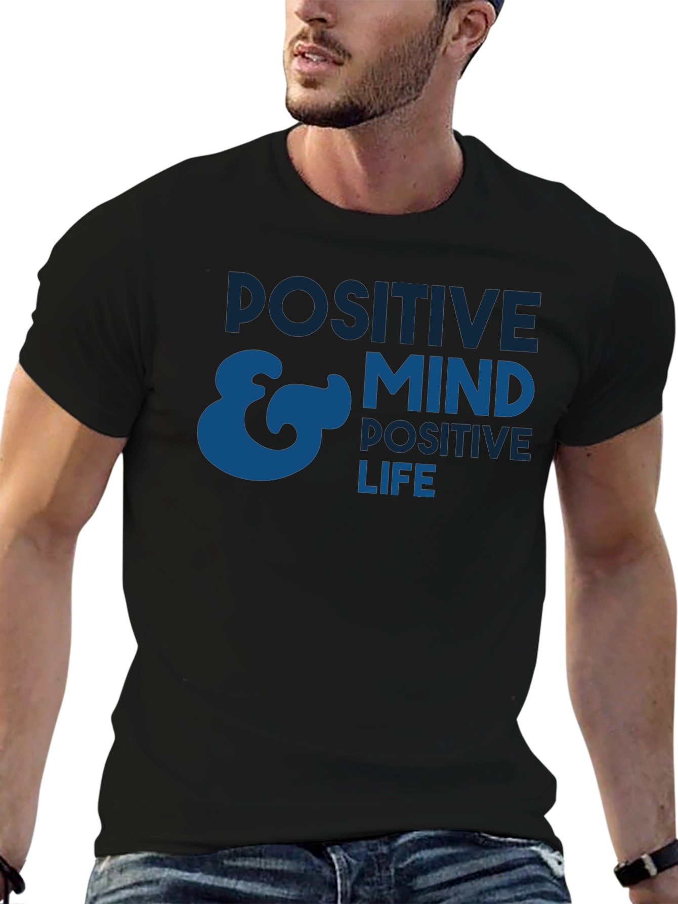 Positive Mind Positive Life T-Shirt - Black