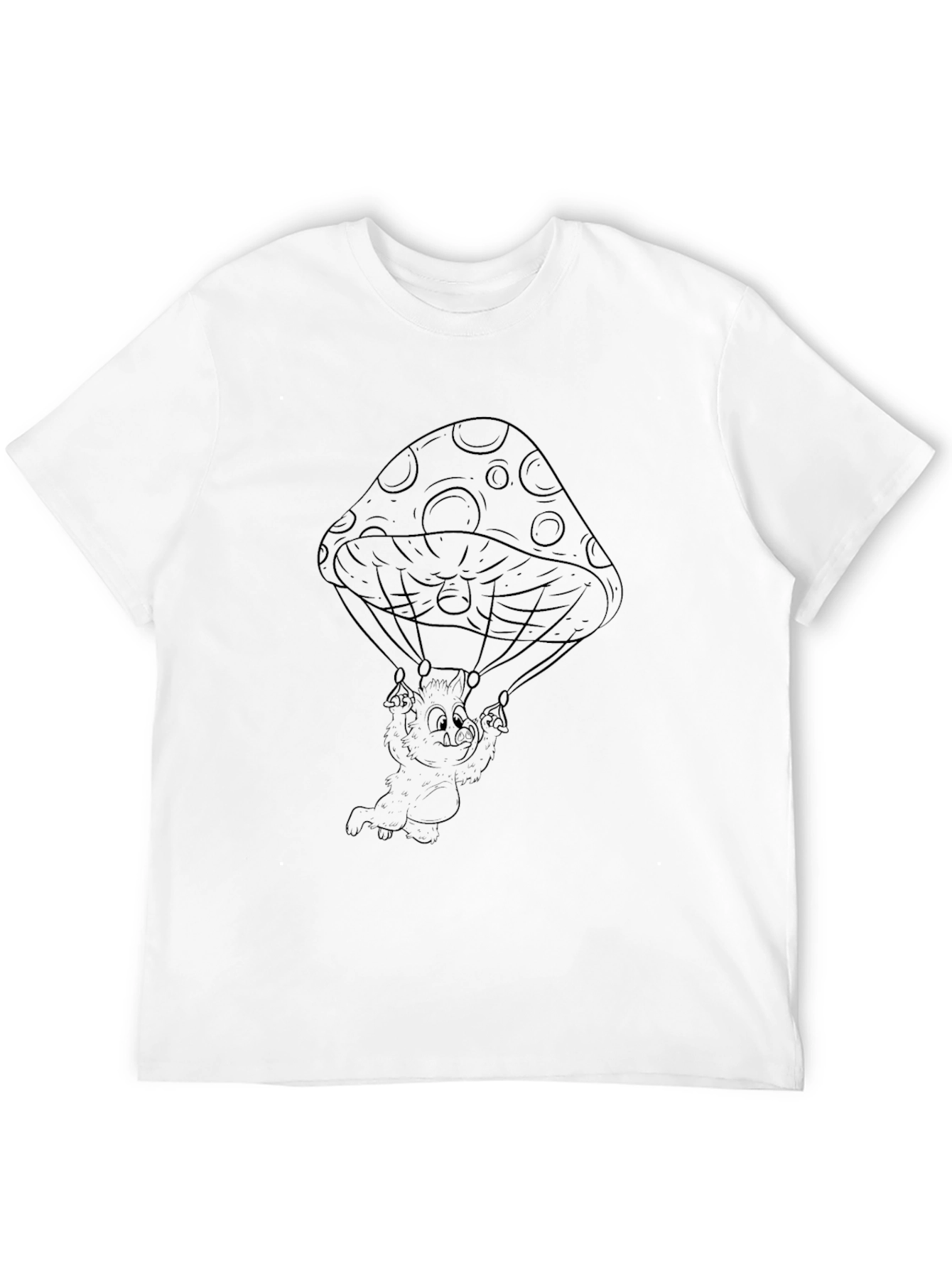 Mushroom Parachute T-Shirt - Cool Graphic Tee