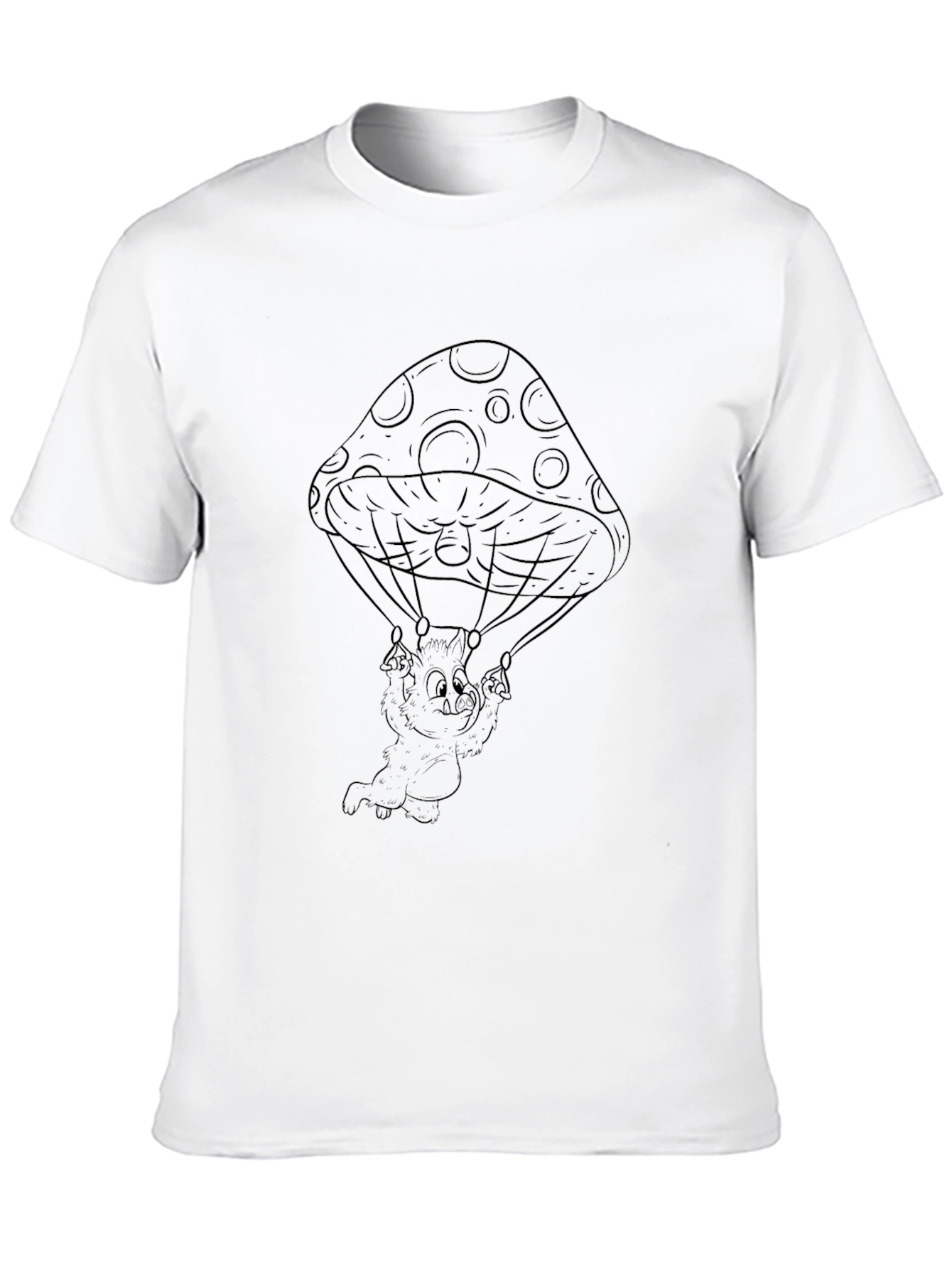 Mushroom Parachute T-Shirt - Cool Graphic Tee