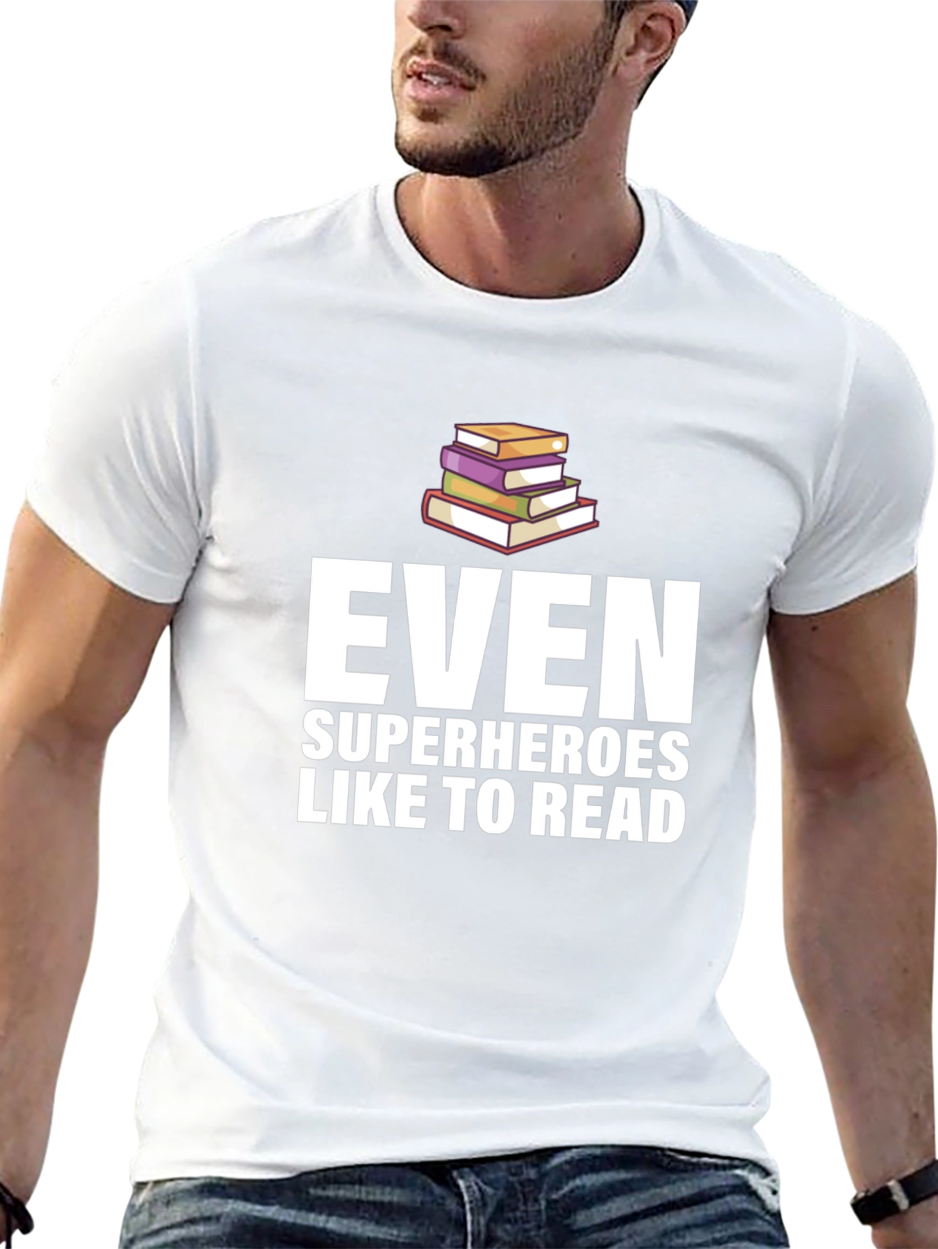 Even Superheroes Like To Read - Graphic Tee